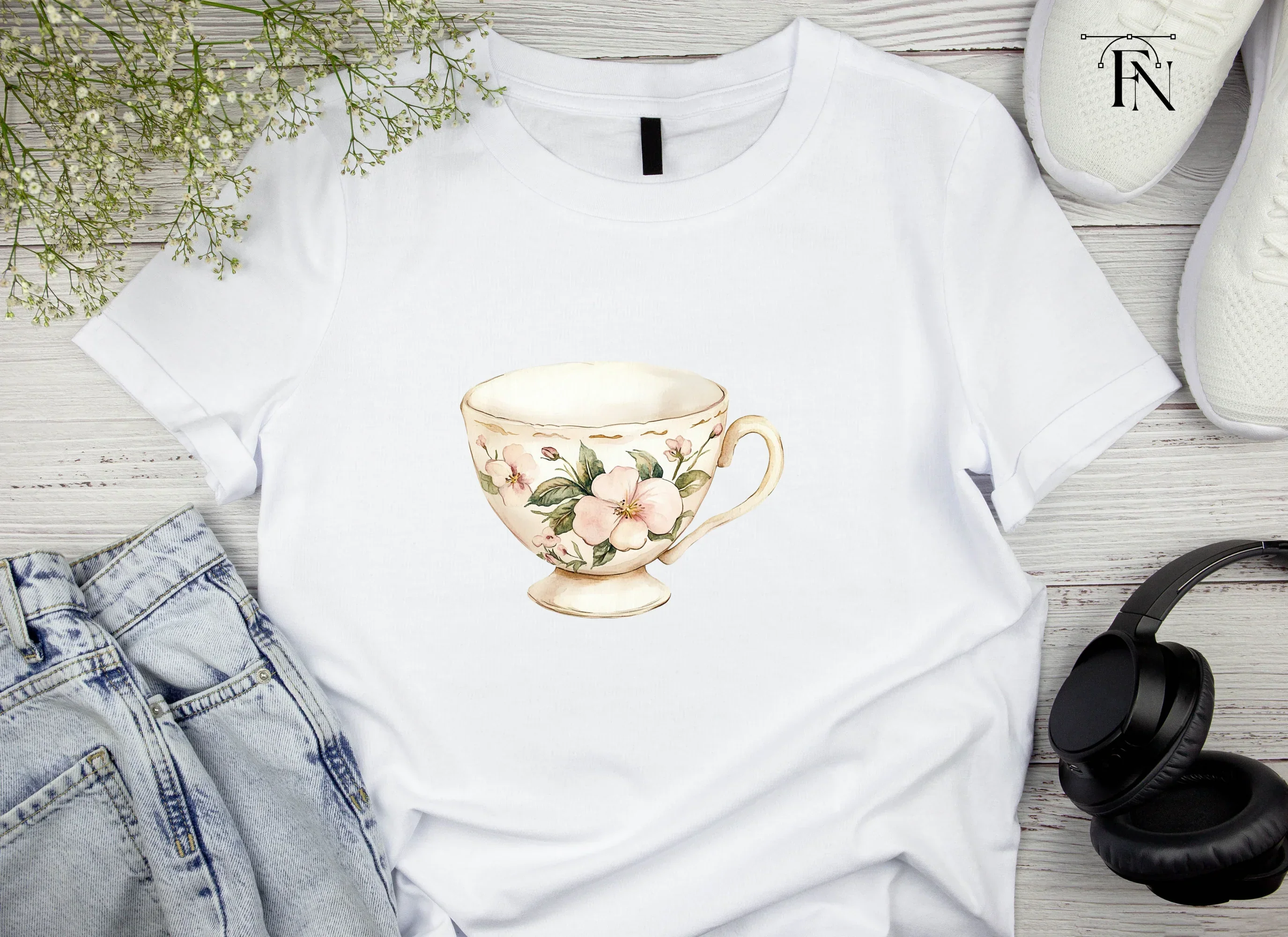 Elegant Floral Teacup Clipart Bundle - Image 4