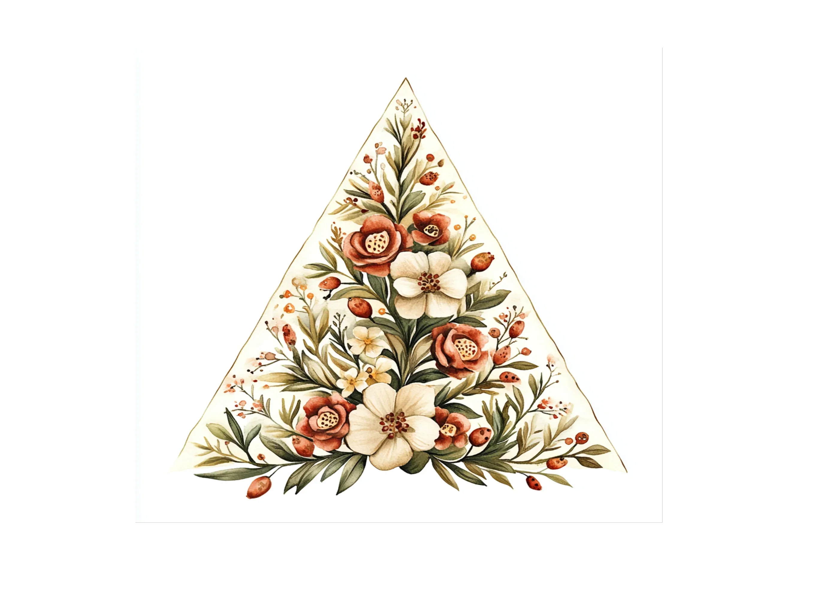 Elegant Floral Triangle Clipart Bundle - Image 2