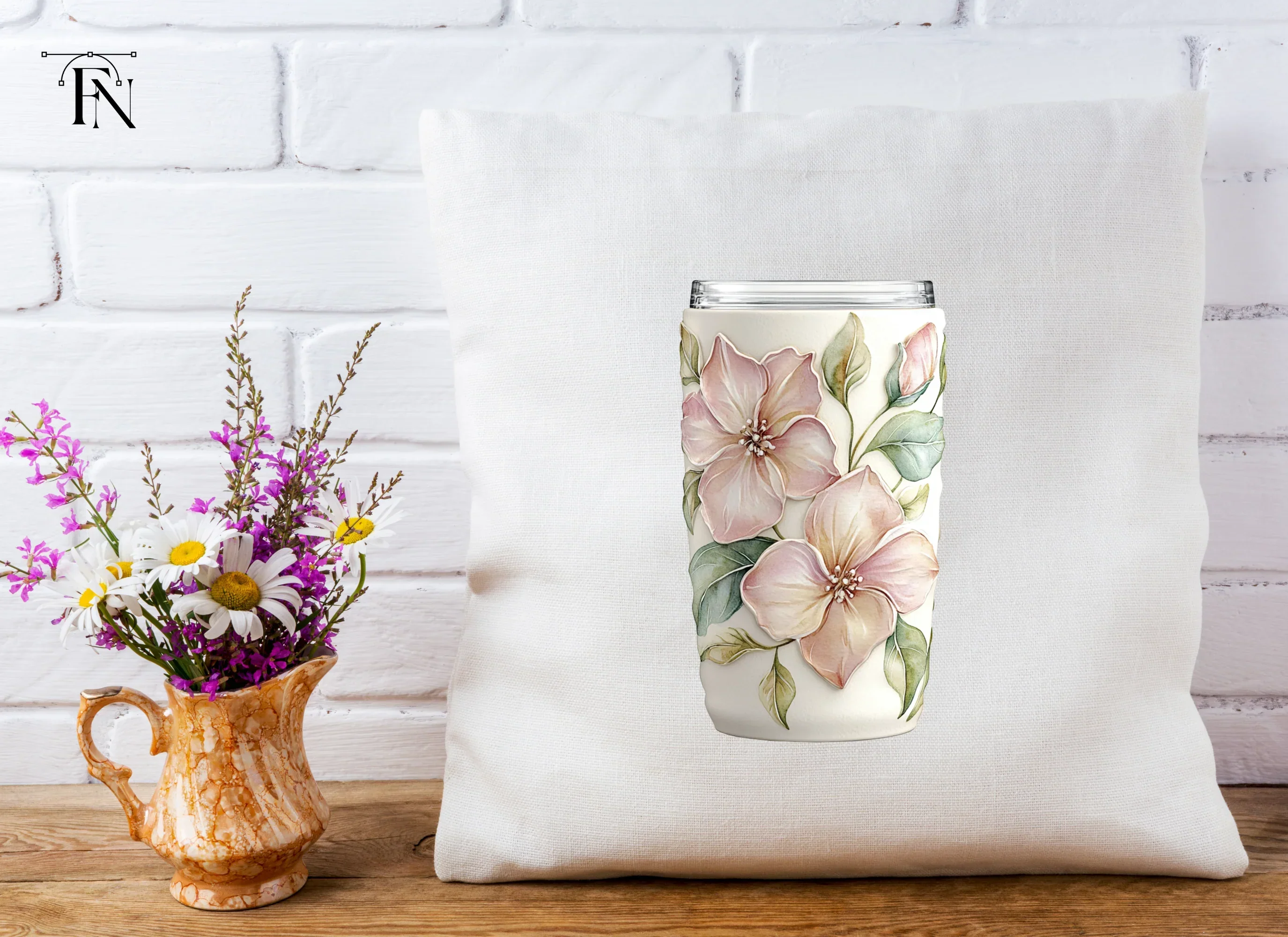 Elegant Floral Tumbler Clipart Bundle - Image 5