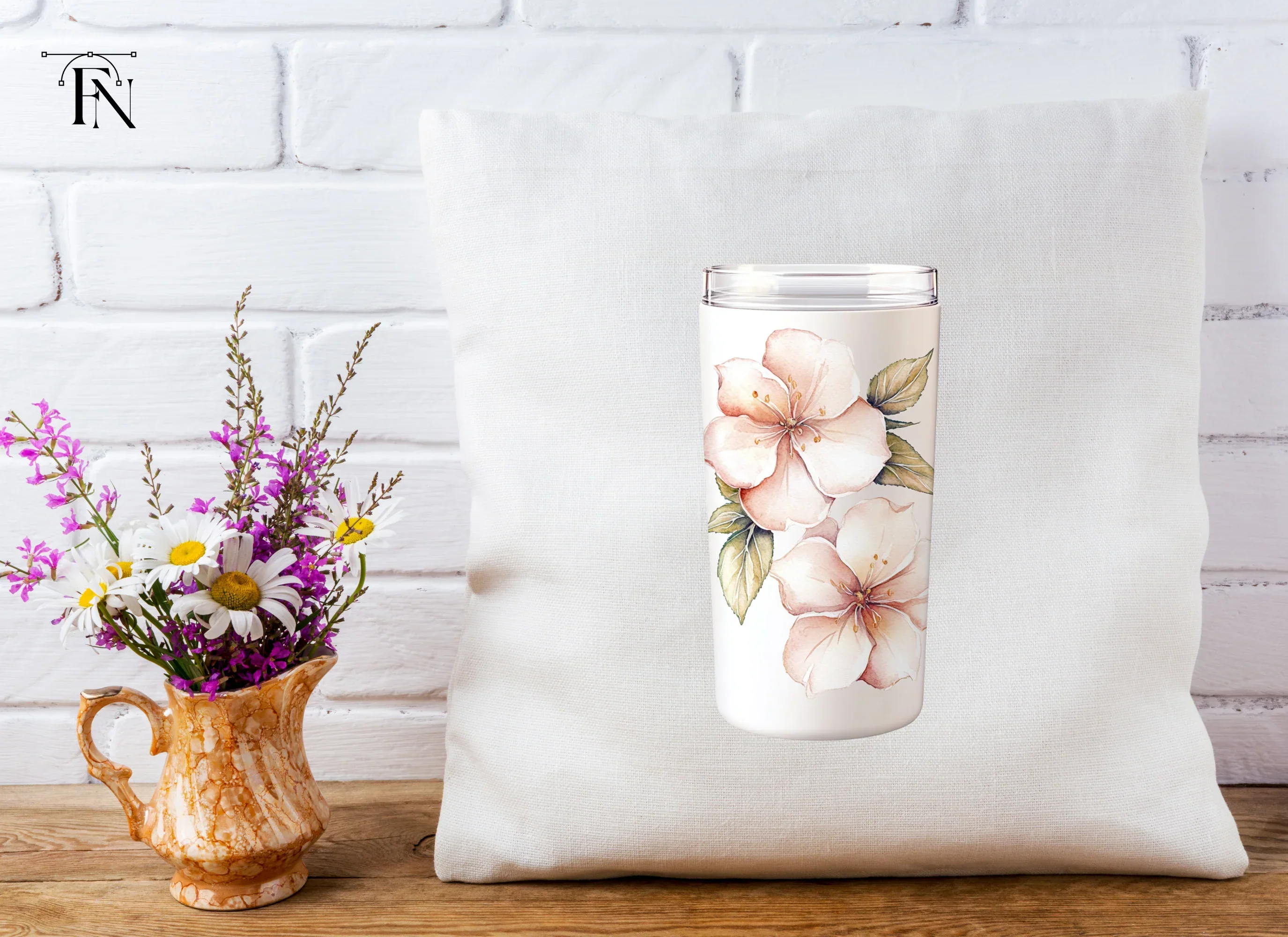 Elegant Floral Tumbler Clipart Bundle - Image 4