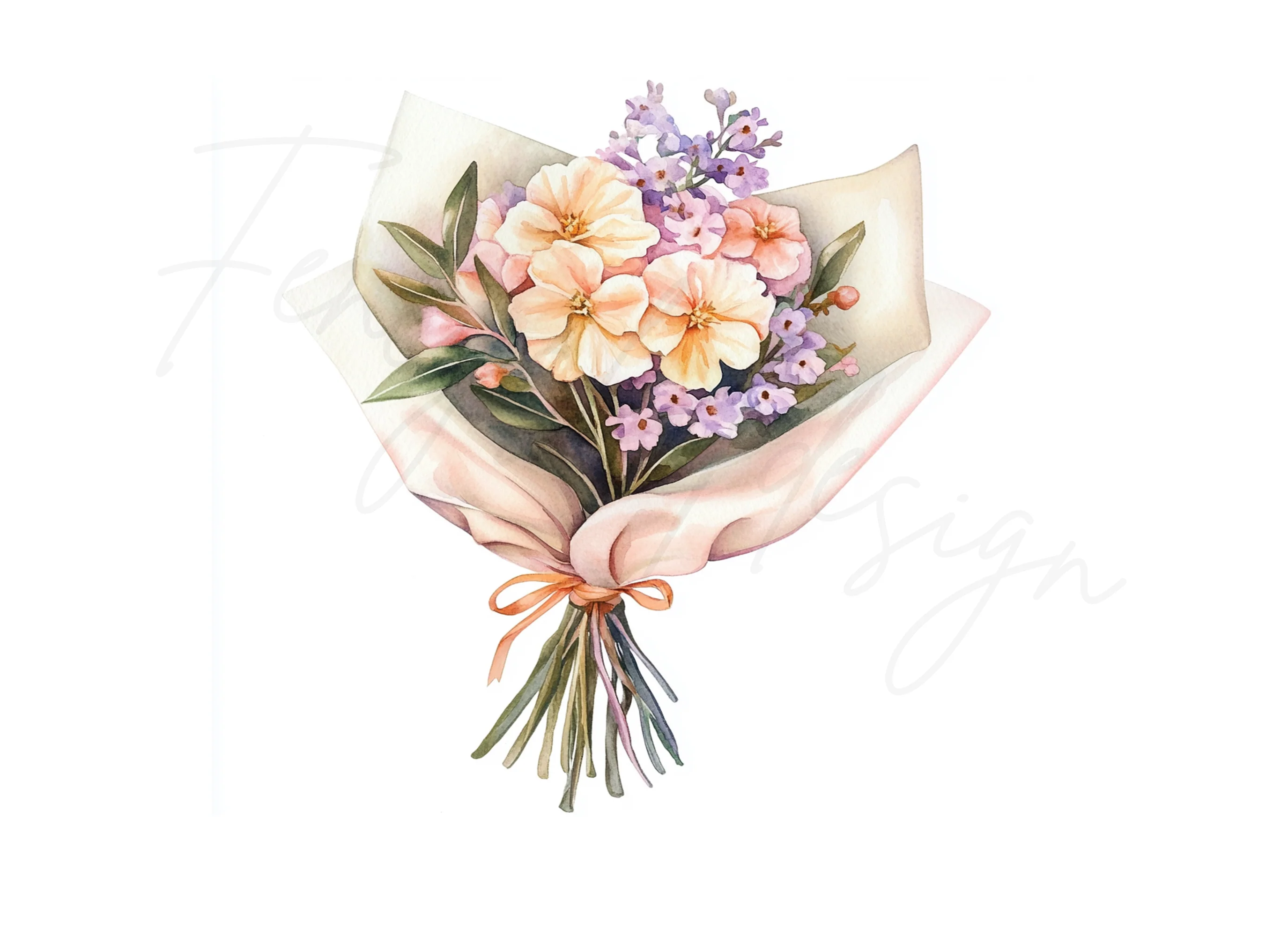 Elegant Flower Bouquet Clipart Bundle - Image 2