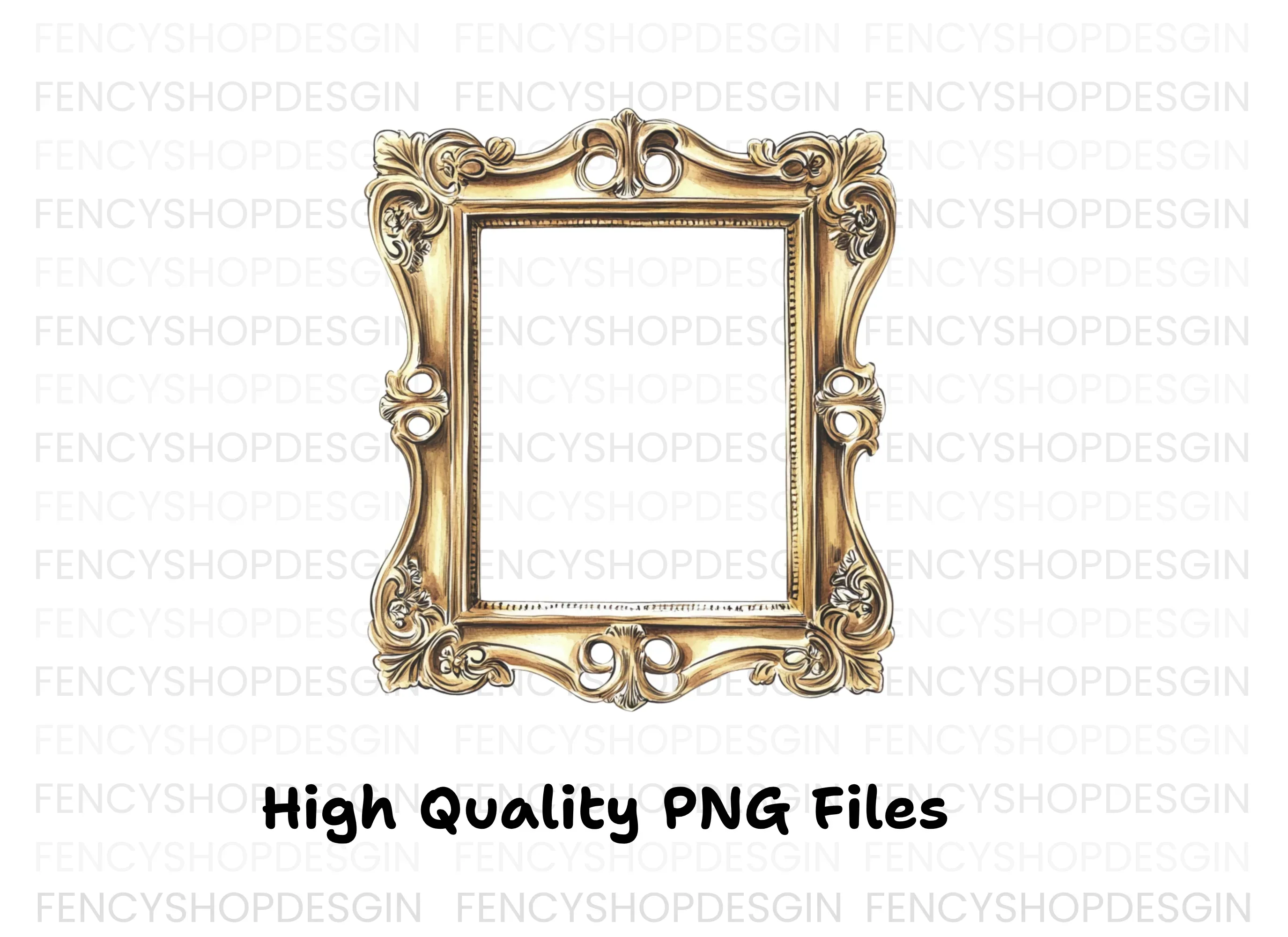 Elegant Gold Ornate Frames Clipart Bundle - Image 2