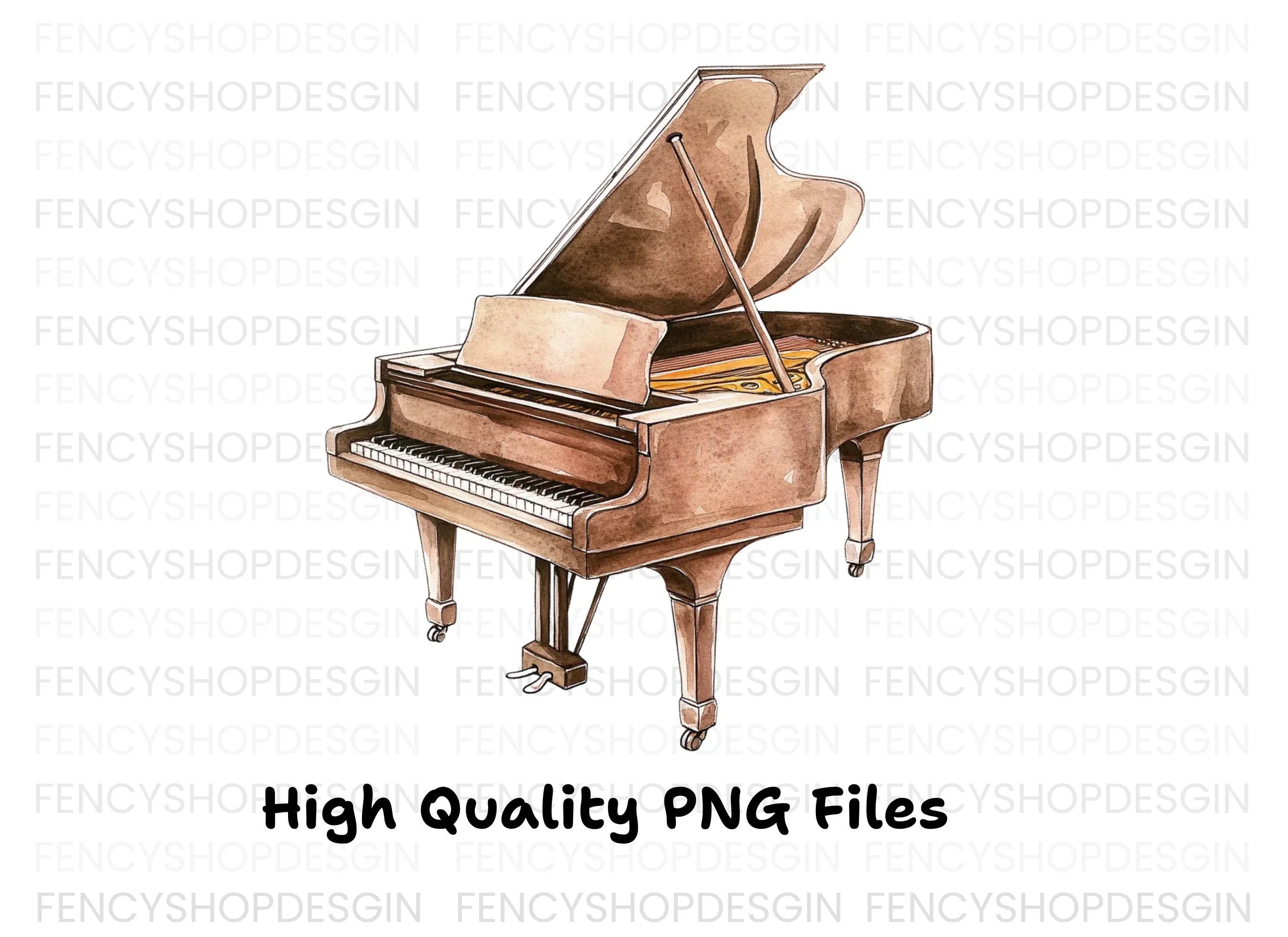 Elegant Grand Piano Clipart Bundle - Image 5