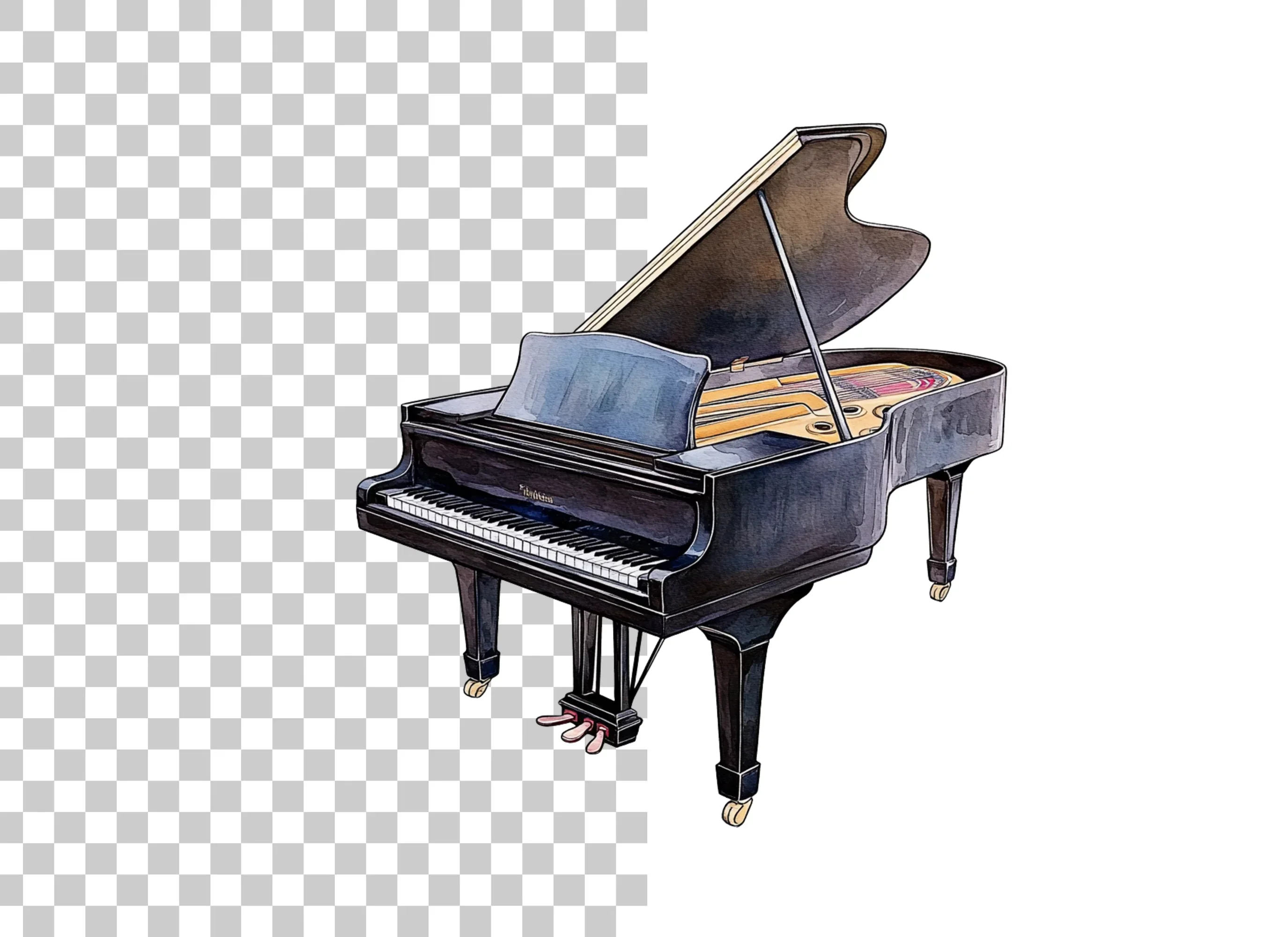 Elegant Grand Piano Clipart Bundle - Image 3