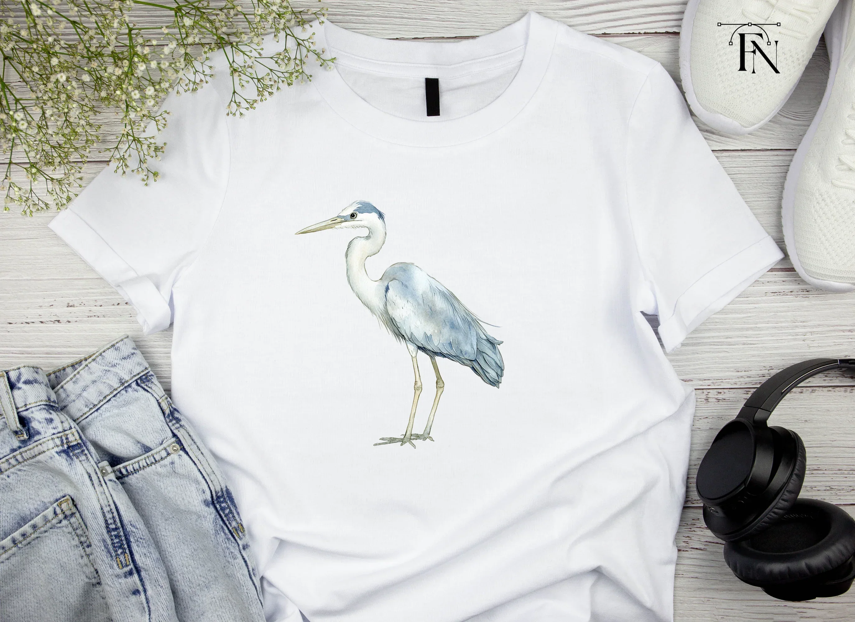Elegant Grey Heron Bird Clipart Bundle - Image 4