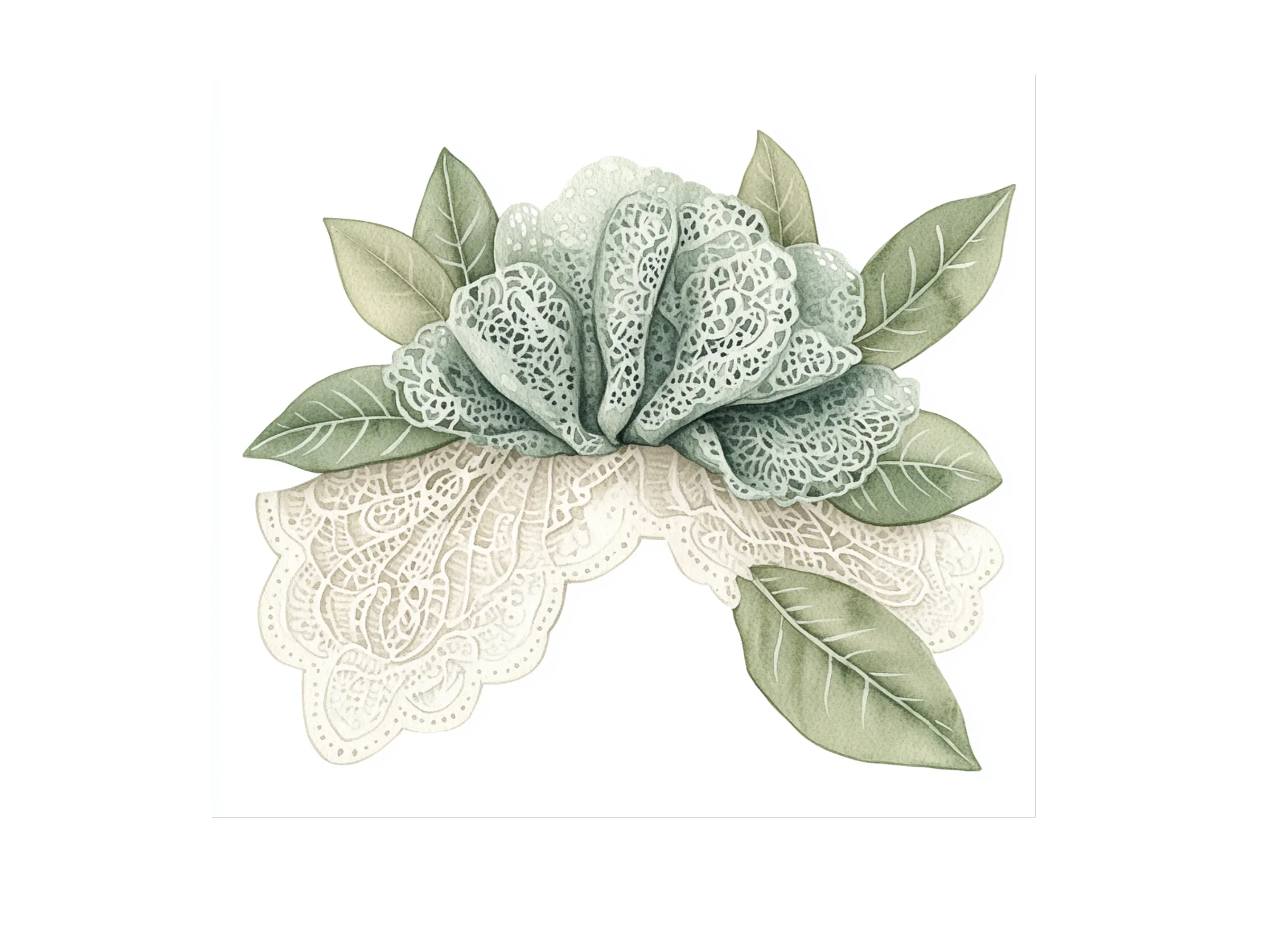 Elegant Lace Flower Clipart Bundle - Image 2