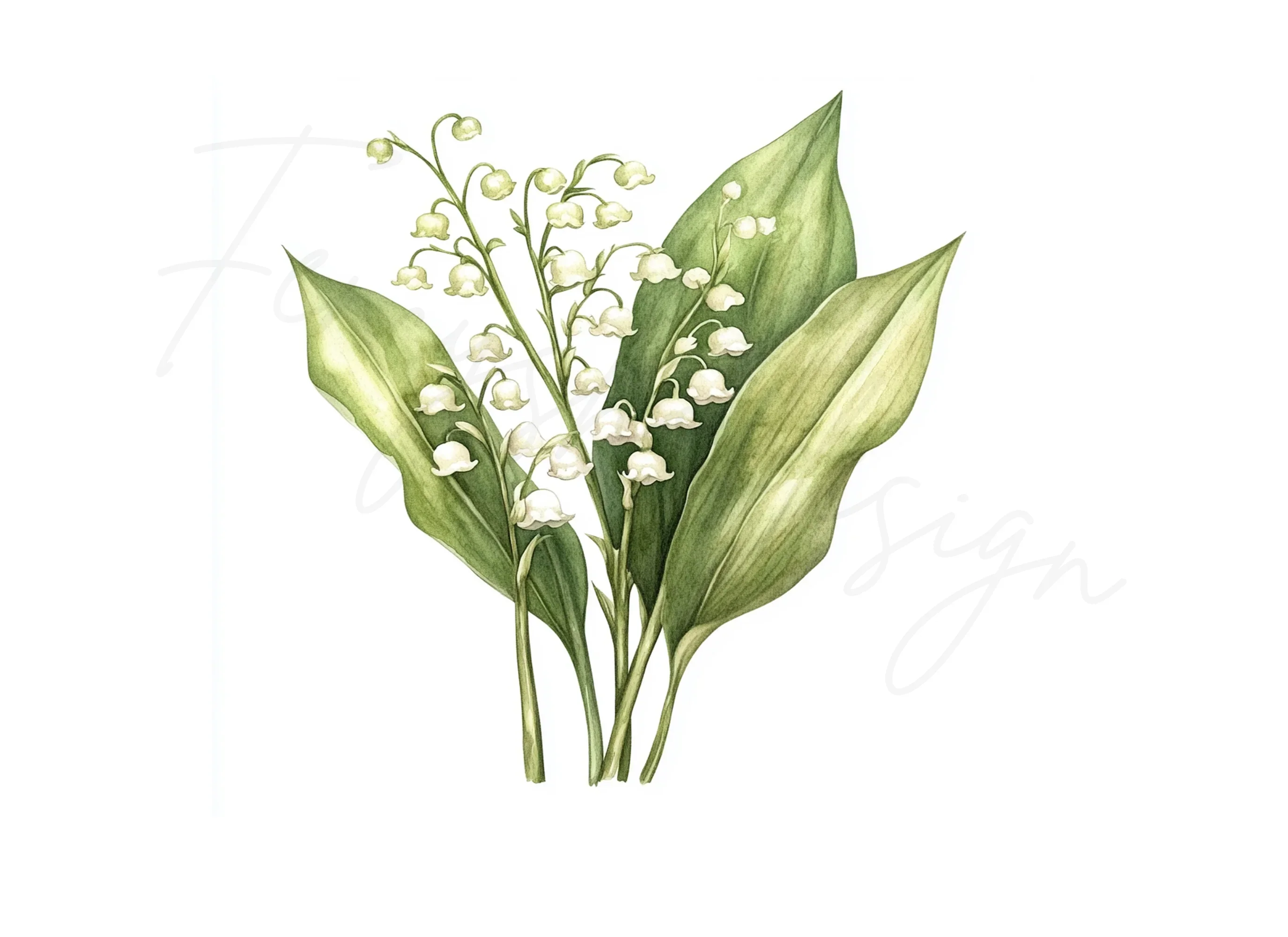 Elegant Lily of the Valley Clipart Bundle - Image 3