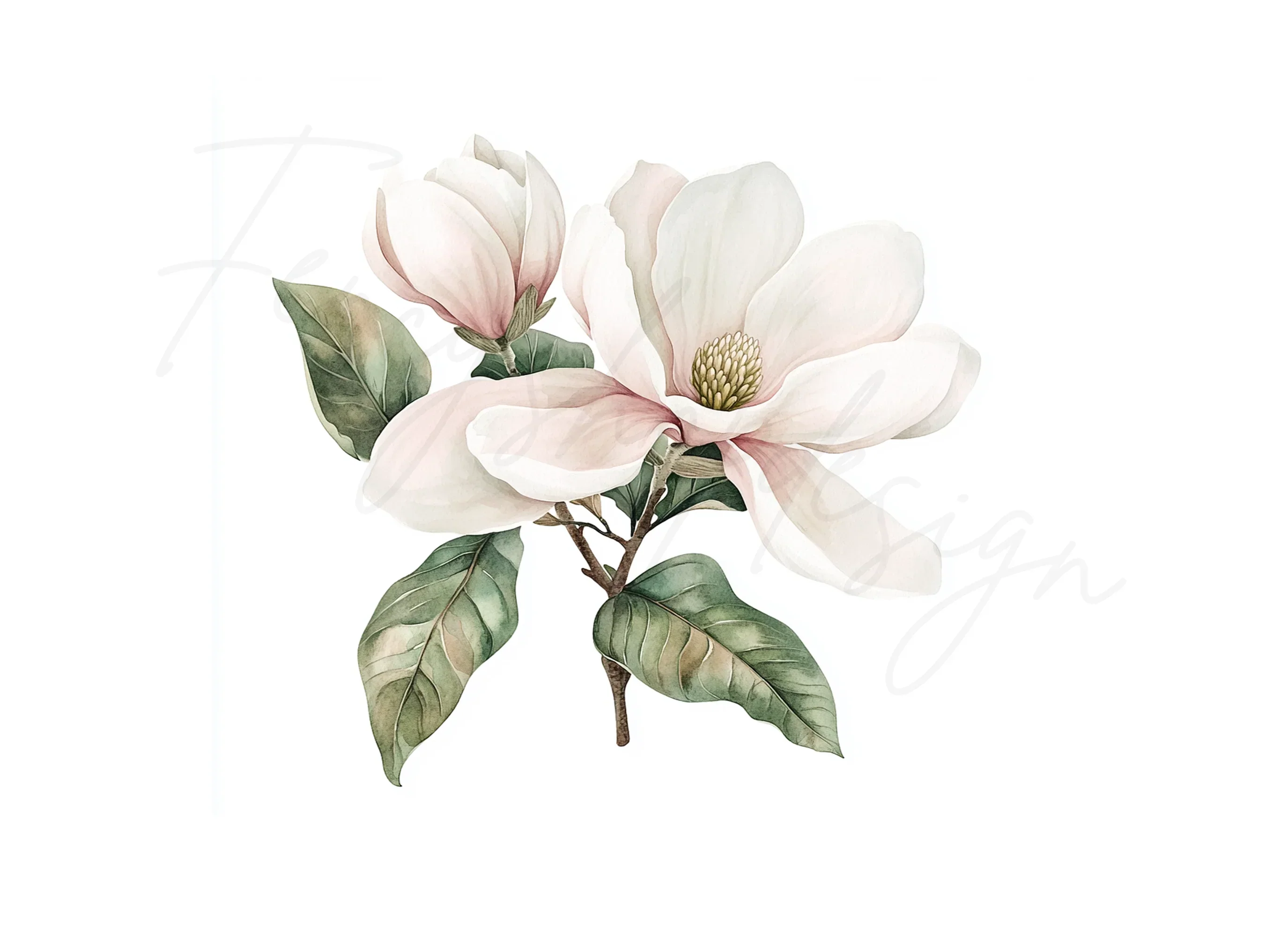 Elegant Magnolia Flower Clipart Bundle - Image 2