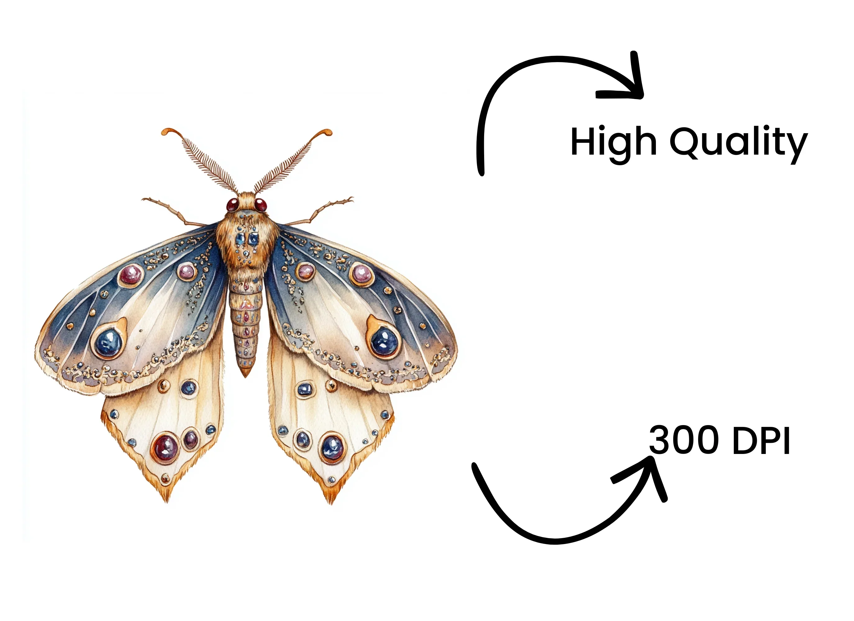 Elegant Moth Clipart Bundle - Image 4