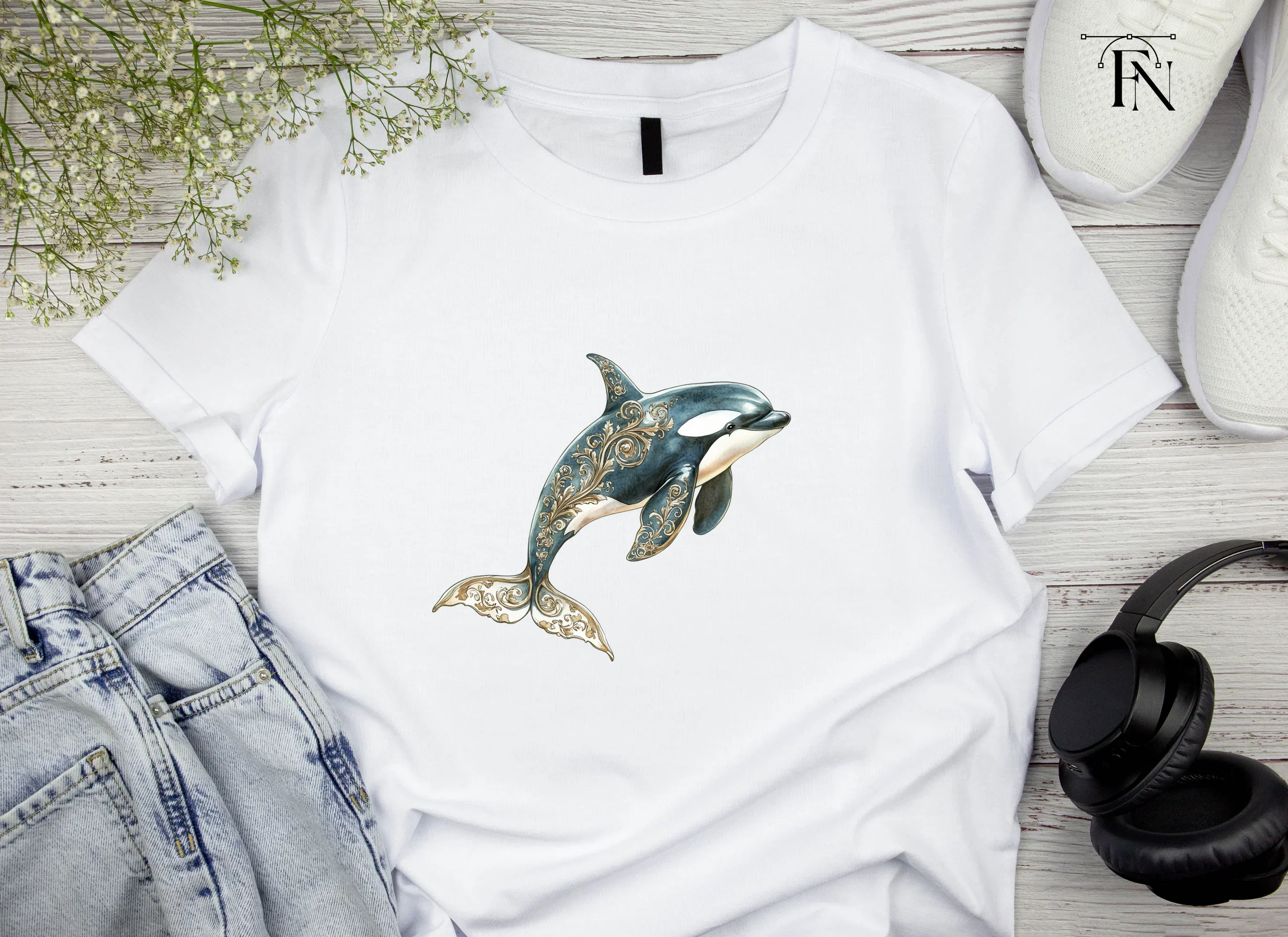 Elegant Orca Whale Clipart Bundle - Image 5
