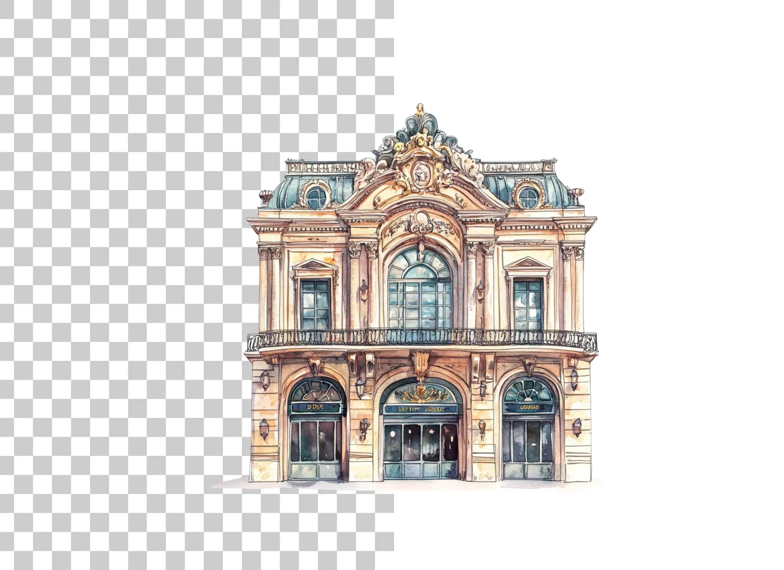 Elegant Parisian Building Clipart Bundle - Image 2