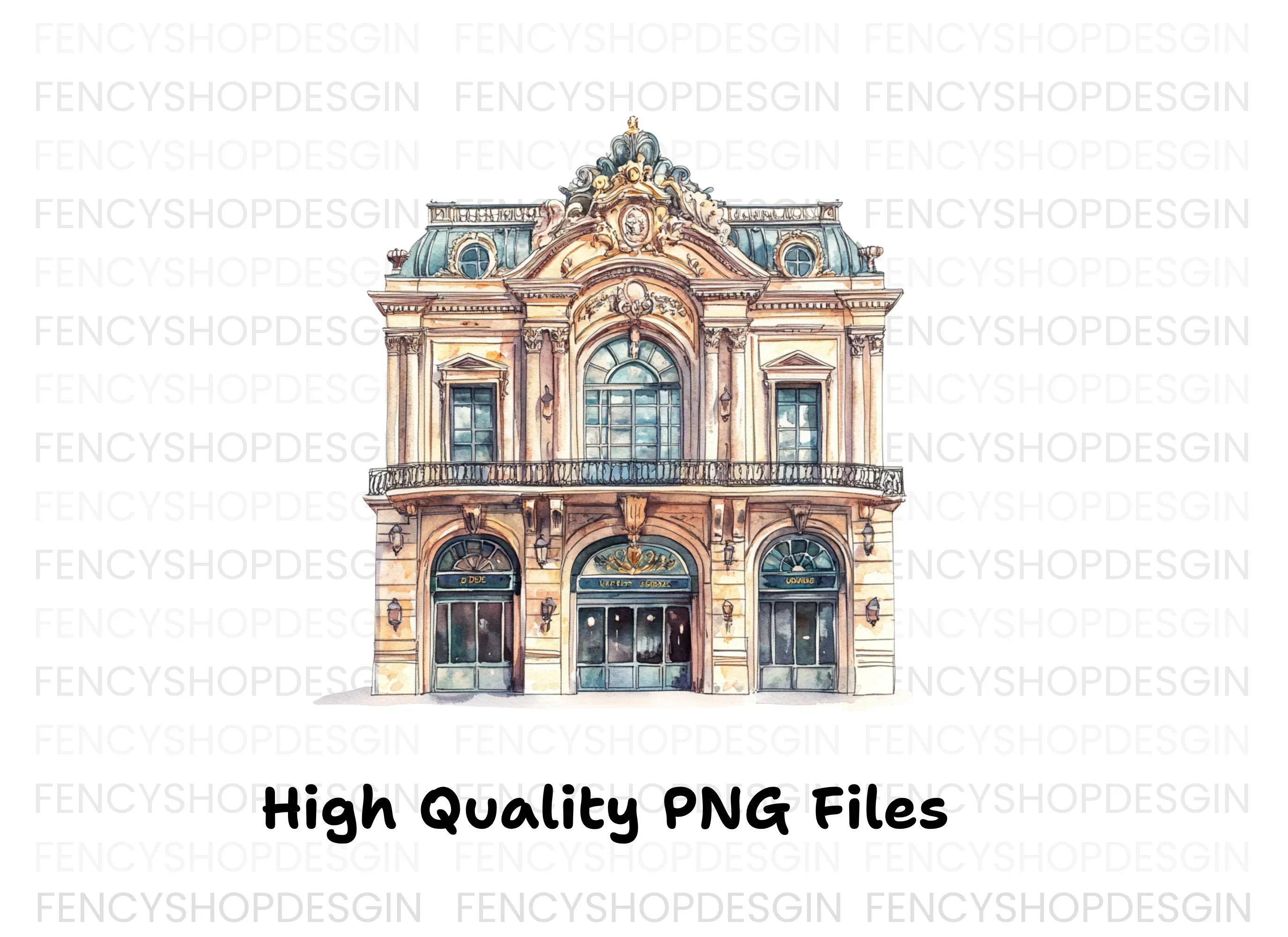 Elegant Parisian Building Clipart Bundle - Image 3