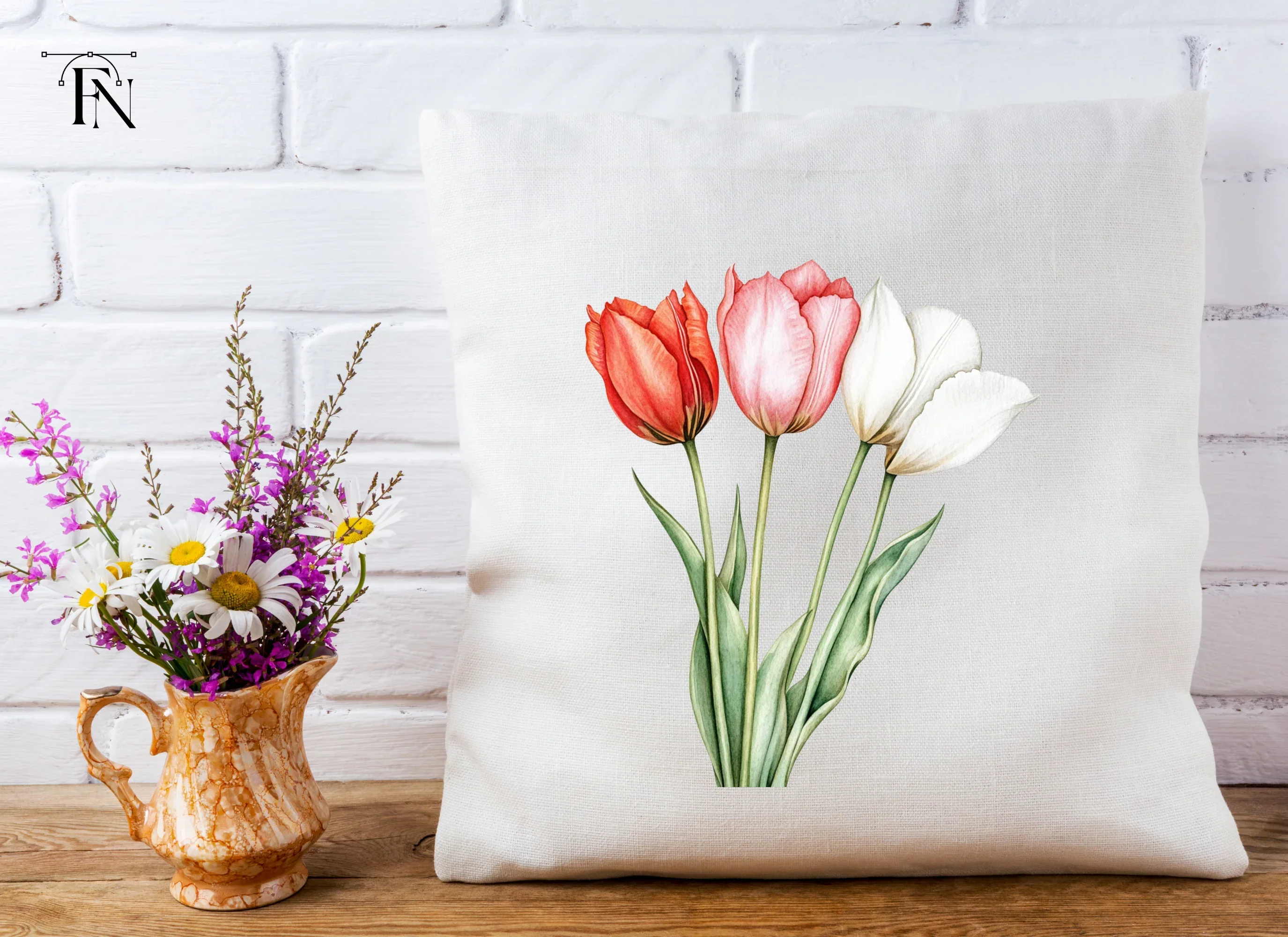 Elegant Pink and Red Tulip Clipart Bundle - Image 3