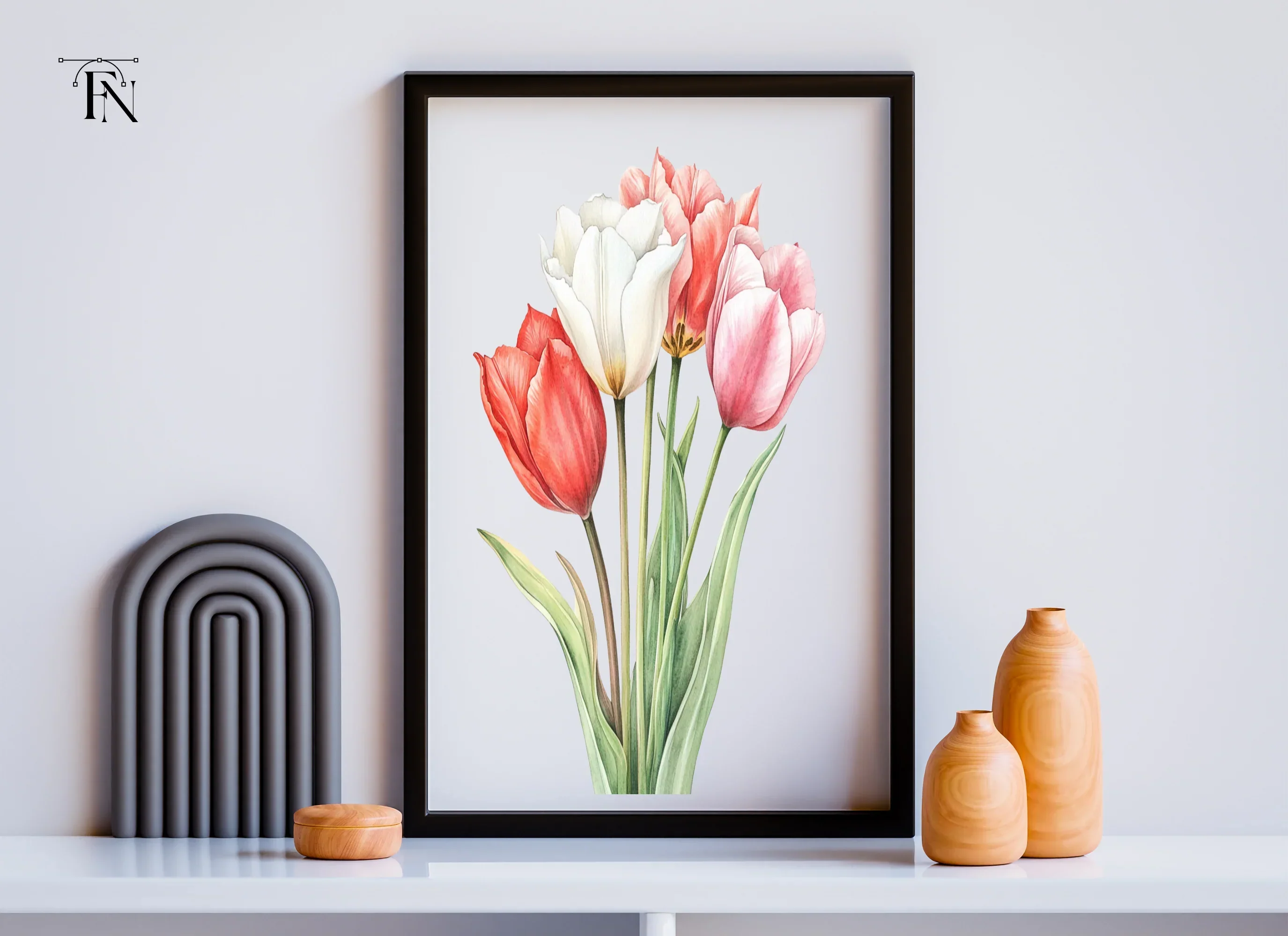 Elegant Pink and Red Tulip Clipart Bundle - Image 4