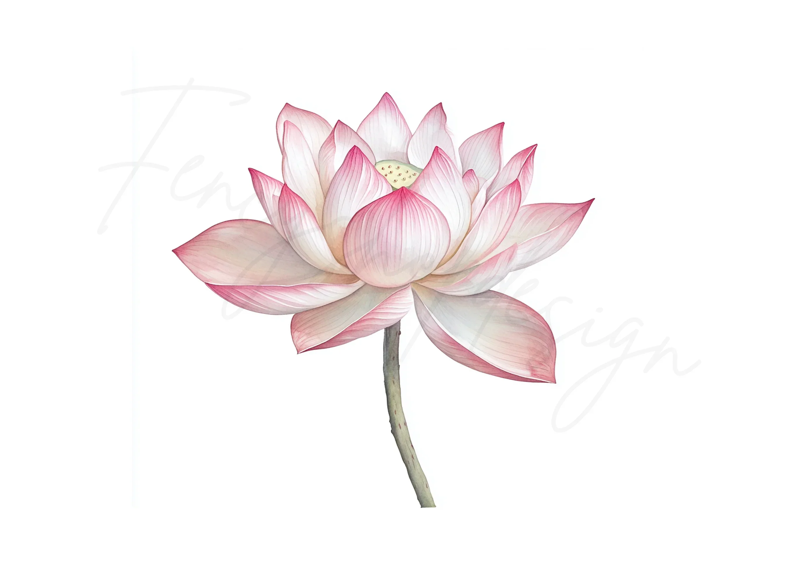 Elegant Pink Lotus Flower Clipart Bundle - Image 2