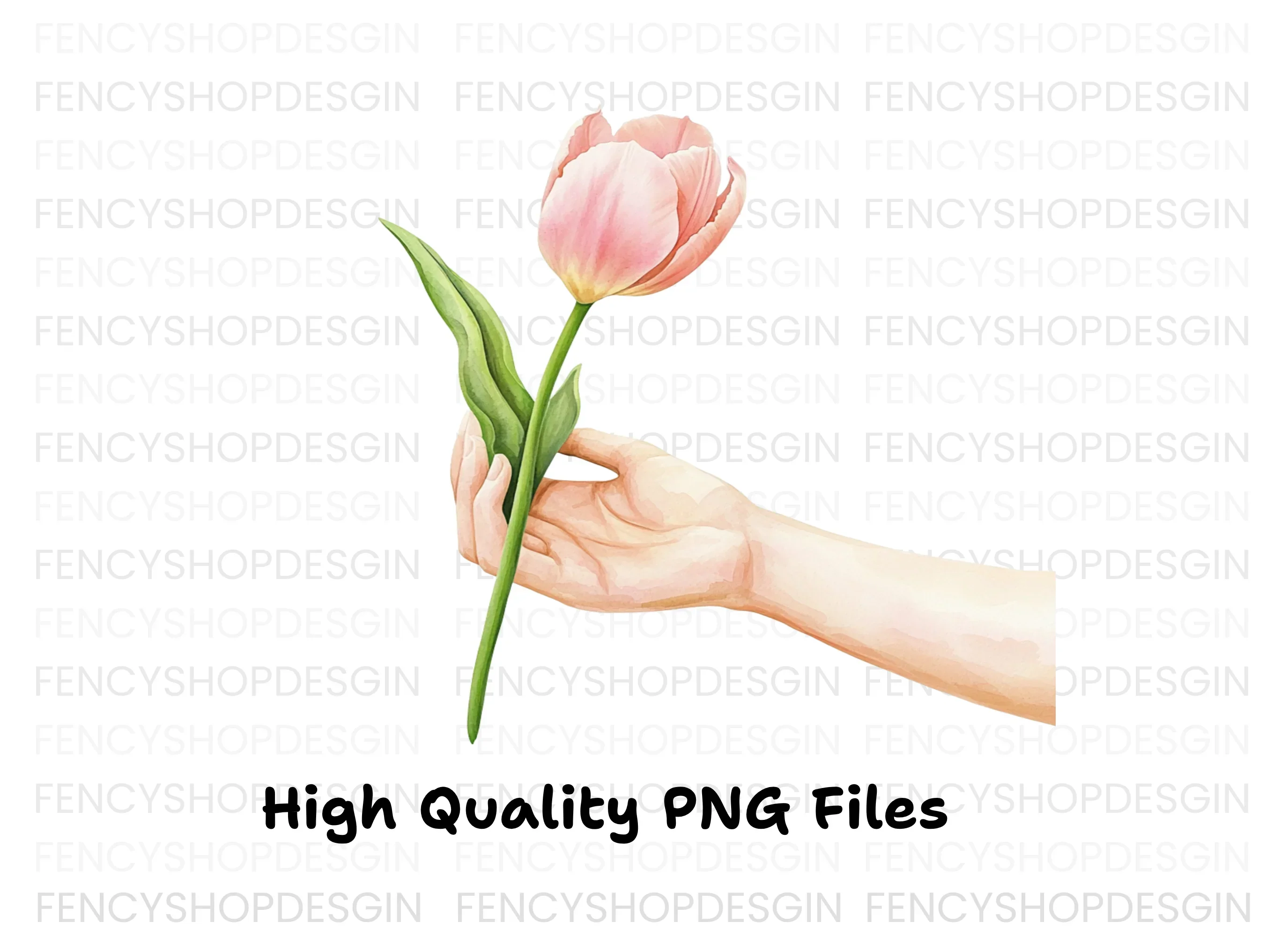 Elegant Pink Tulip Clipart Bundle - Image 2