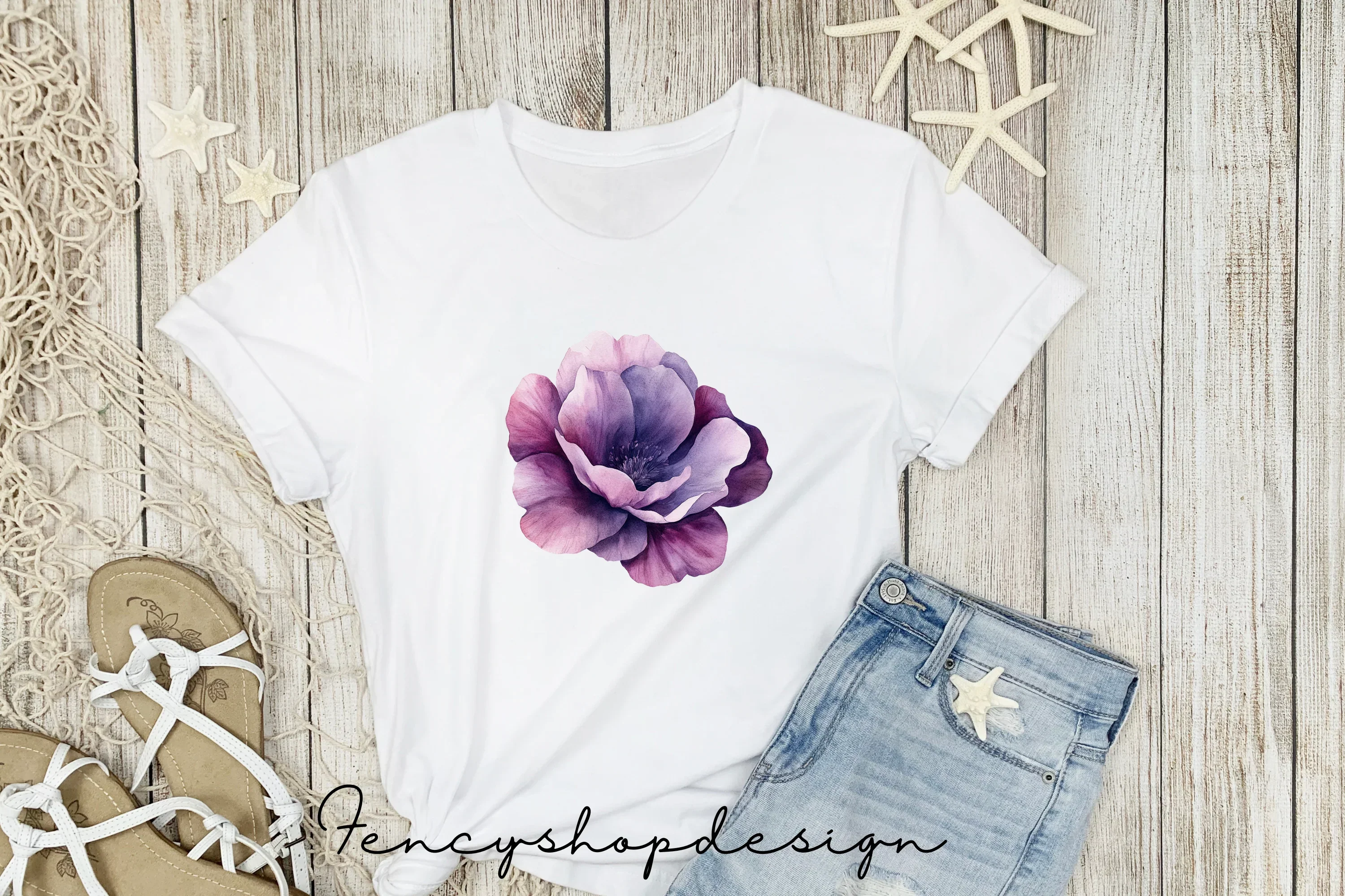 Elegant Purple Flower Clipart Bundle - Image 5