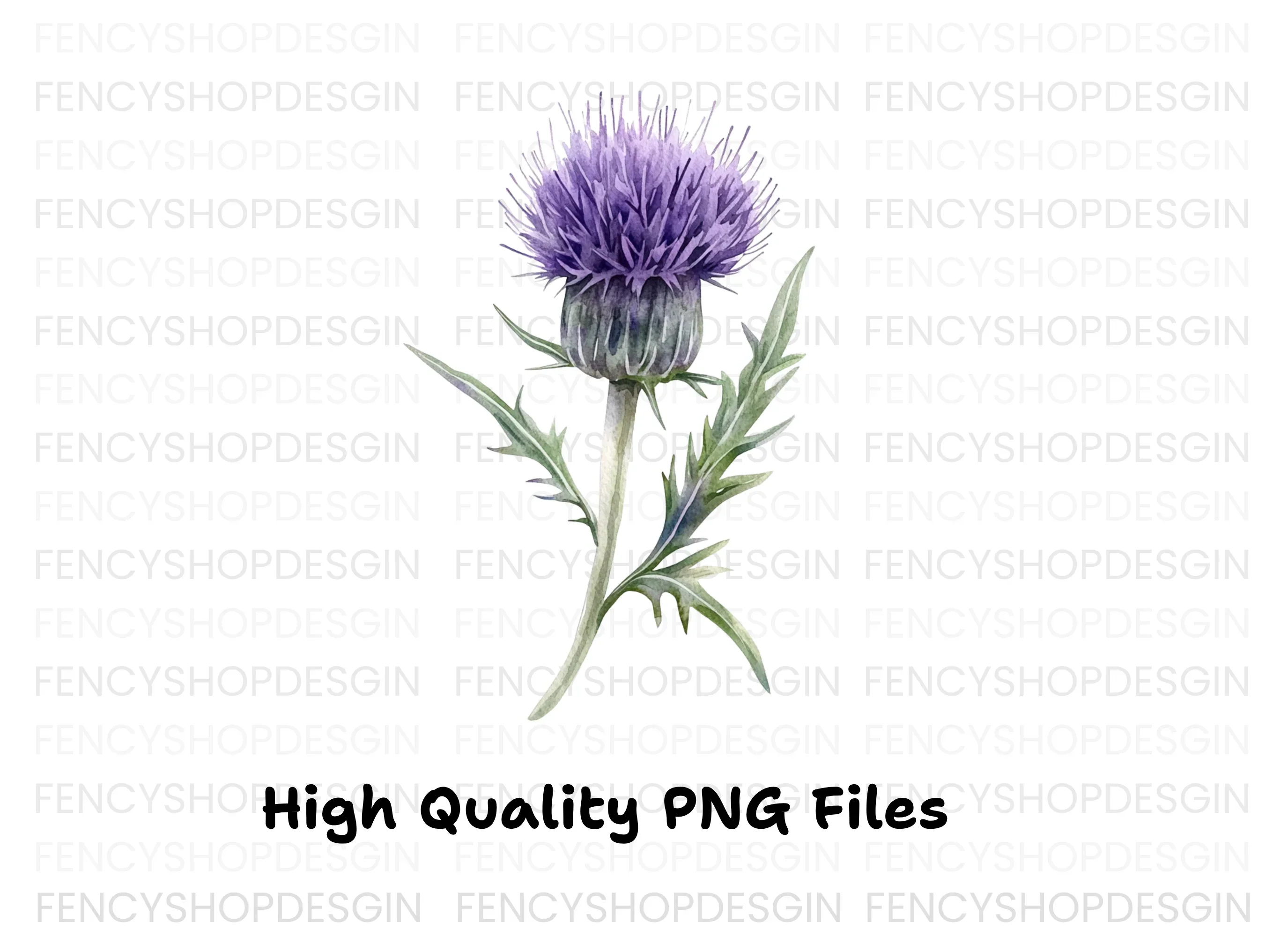 Elegant Purple Thistle Clipart Bundle - Image 2