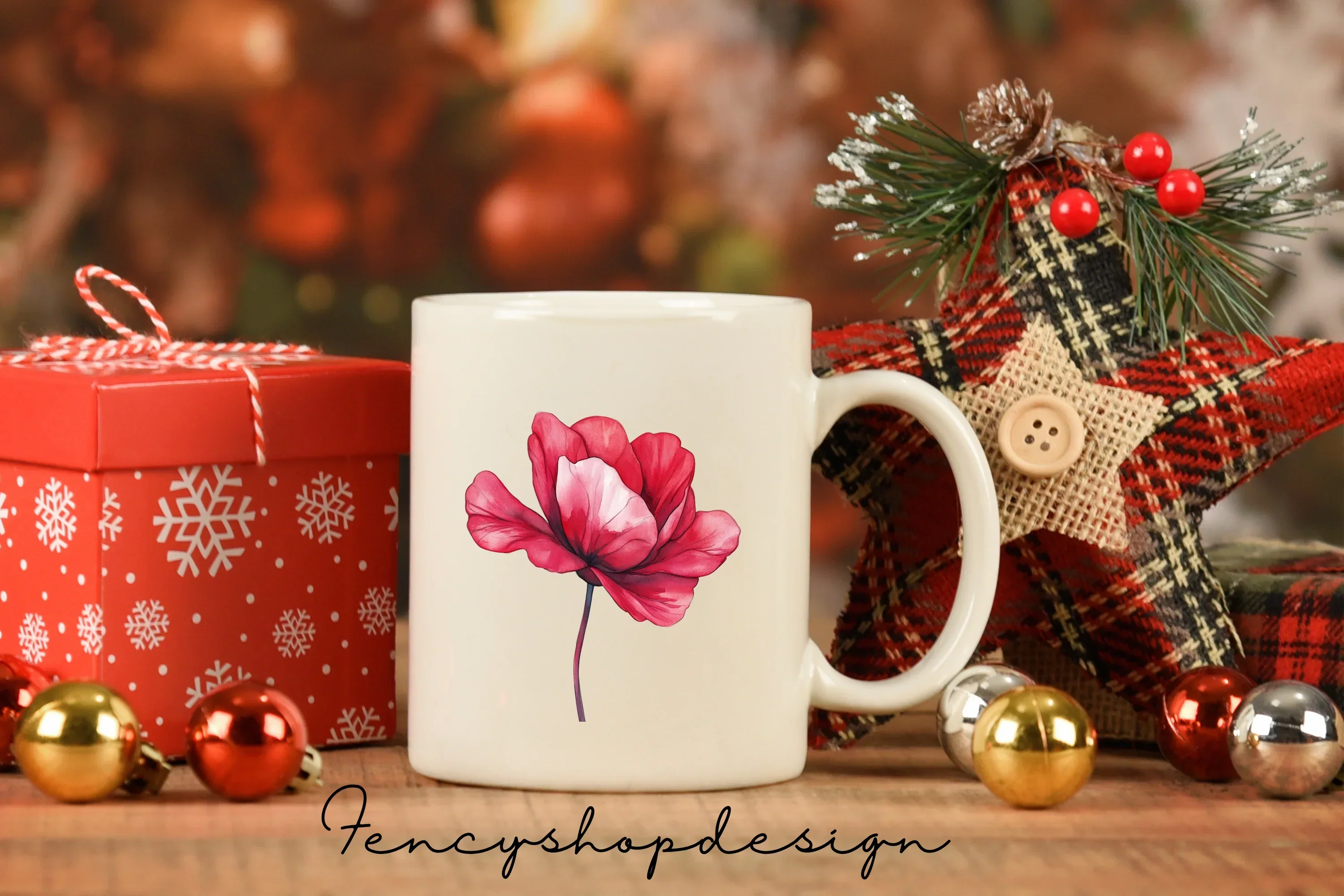 Elegant Red Floral Clipart Bundle - Image 8