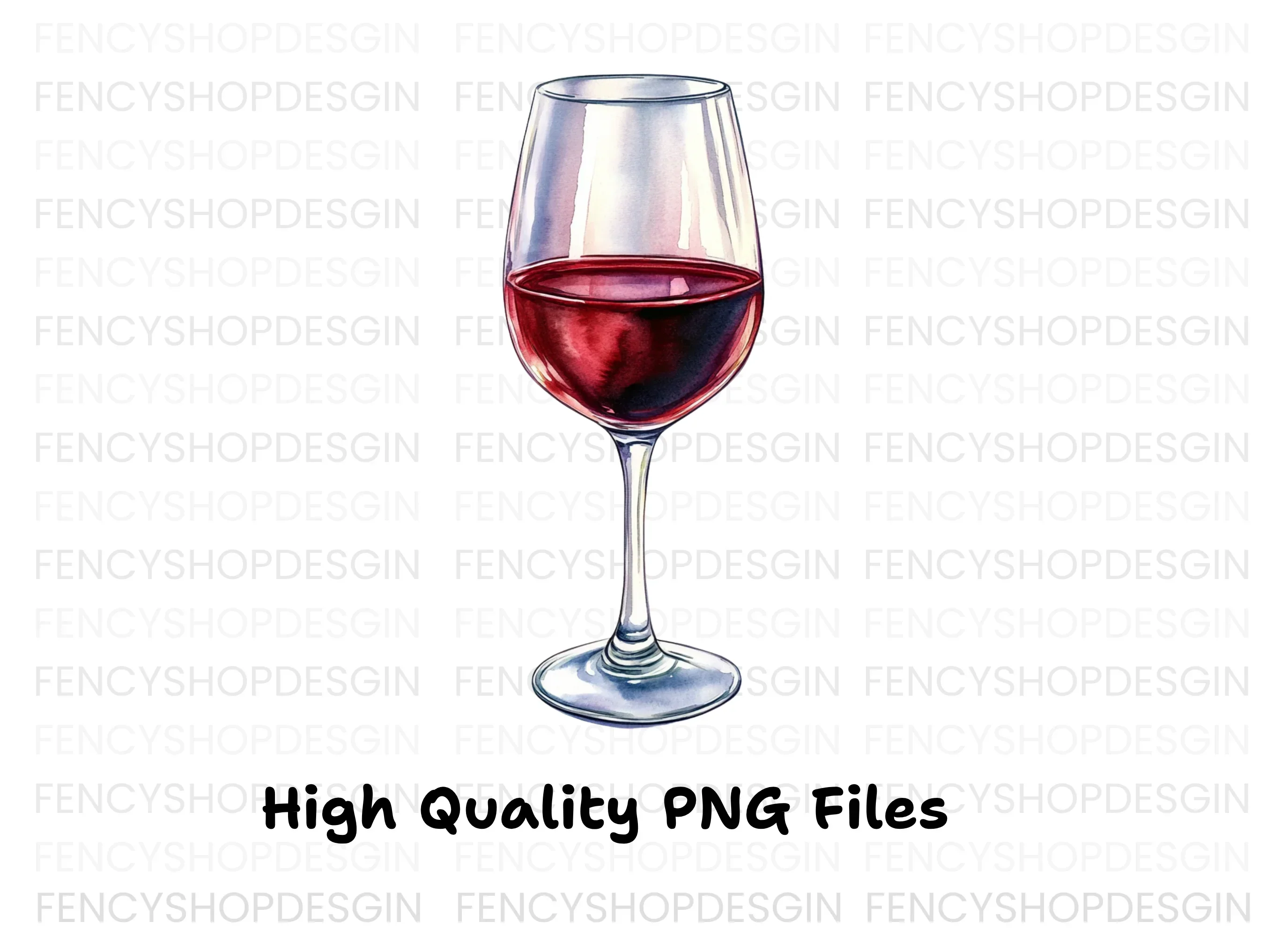 Elegant Red Wine Glasses Clipart Bundle - Image 3