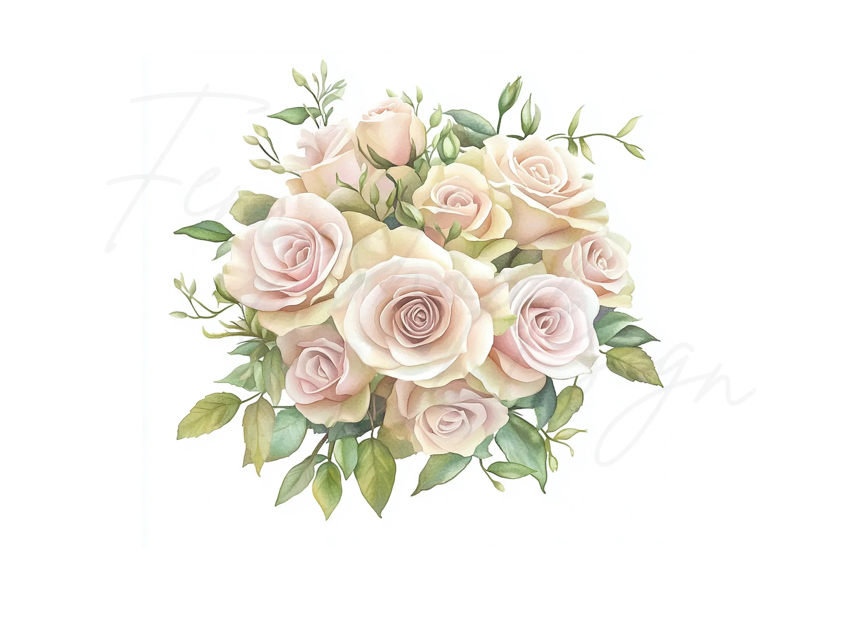 Elegant Rose Bouquet Clipart Bundle - Image 2