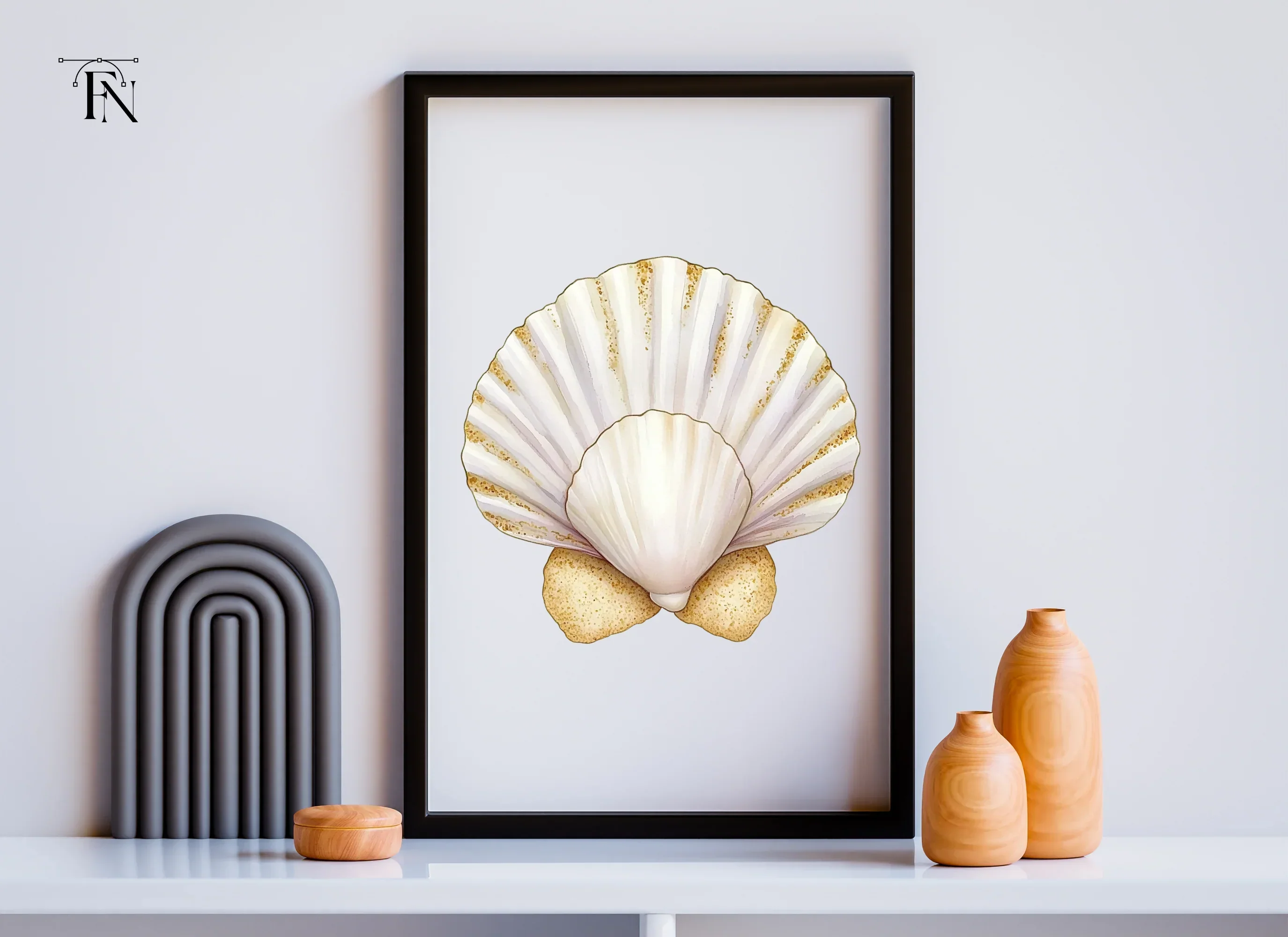 Elegant Scallop Shell Clipart Bundle - Image 5