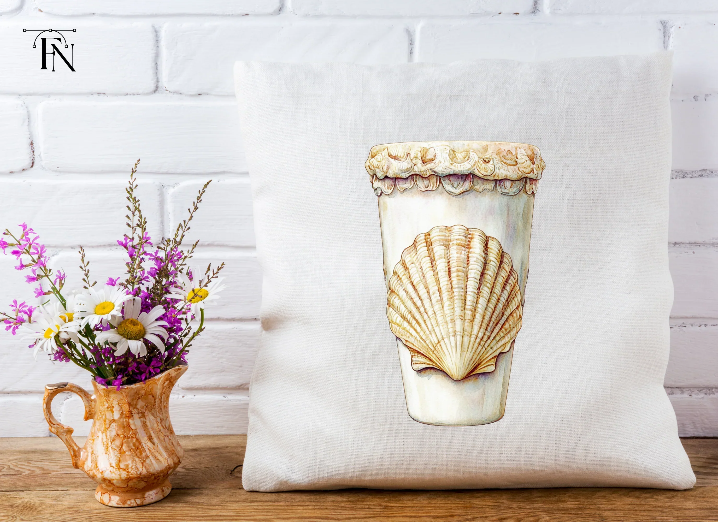 Elegant Seashell Tumbler Clipart Bundle - Image 6