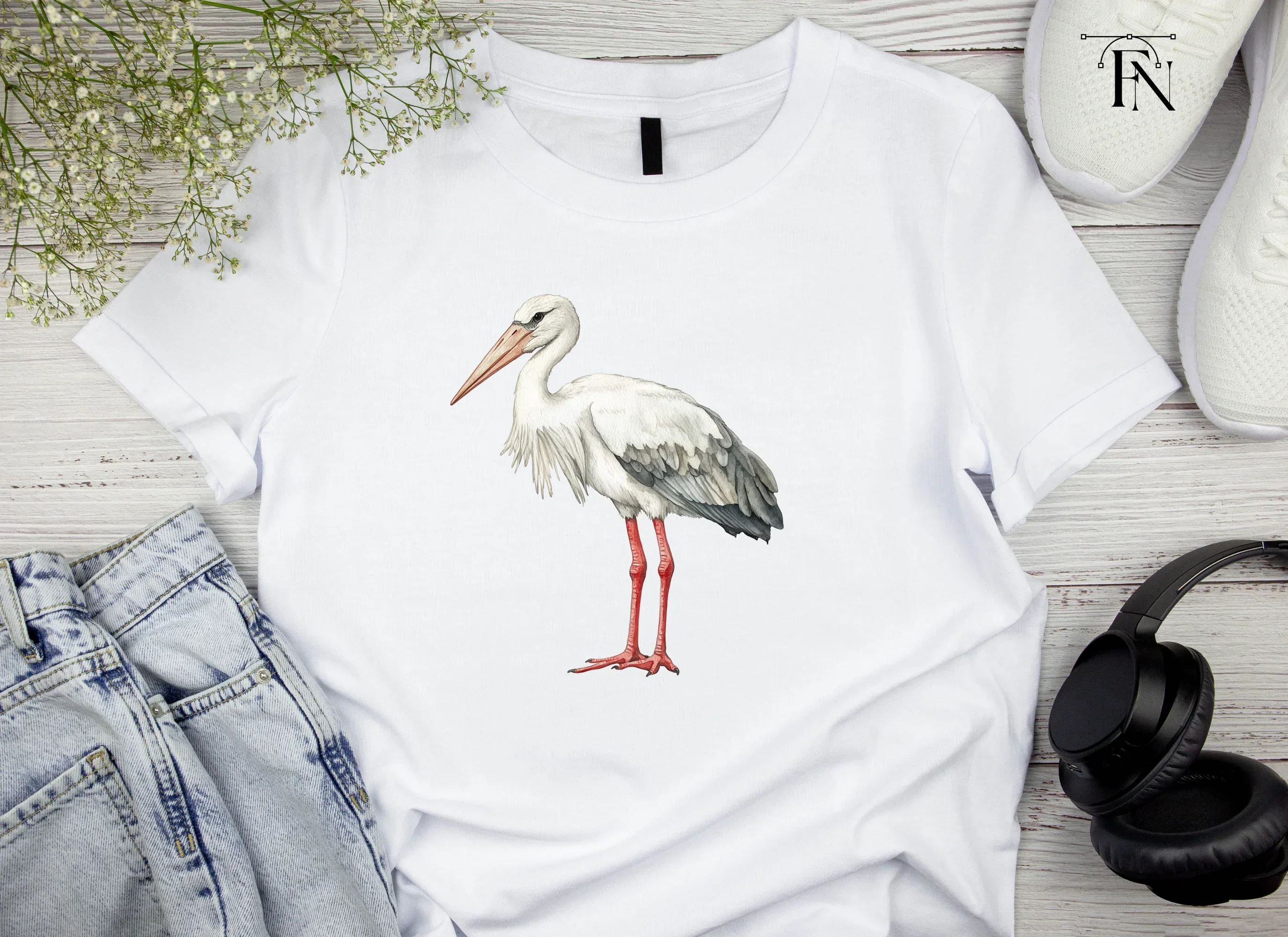Elegant Stork Pair Clipart Bundle - Image 5