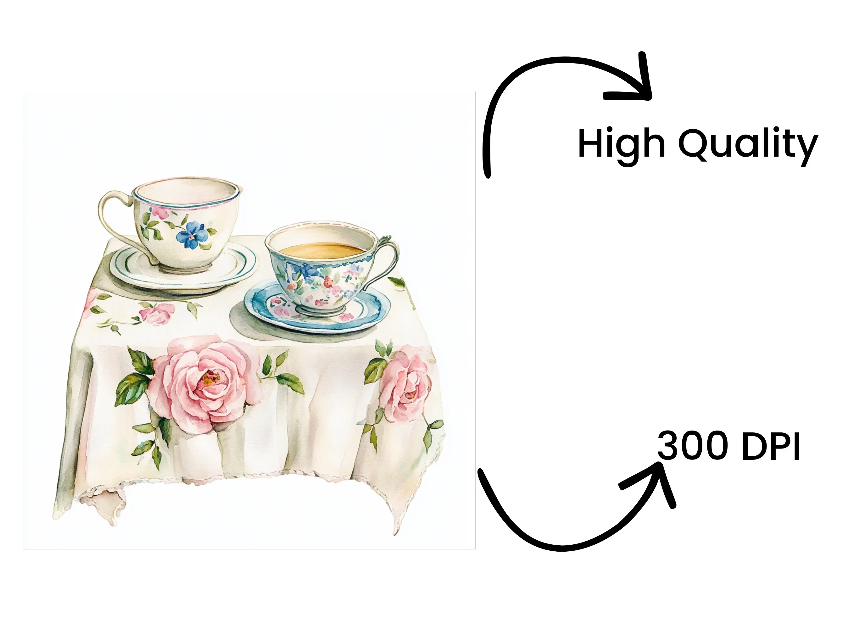 Elegant Tea Party Clipart Bundle - Image 4