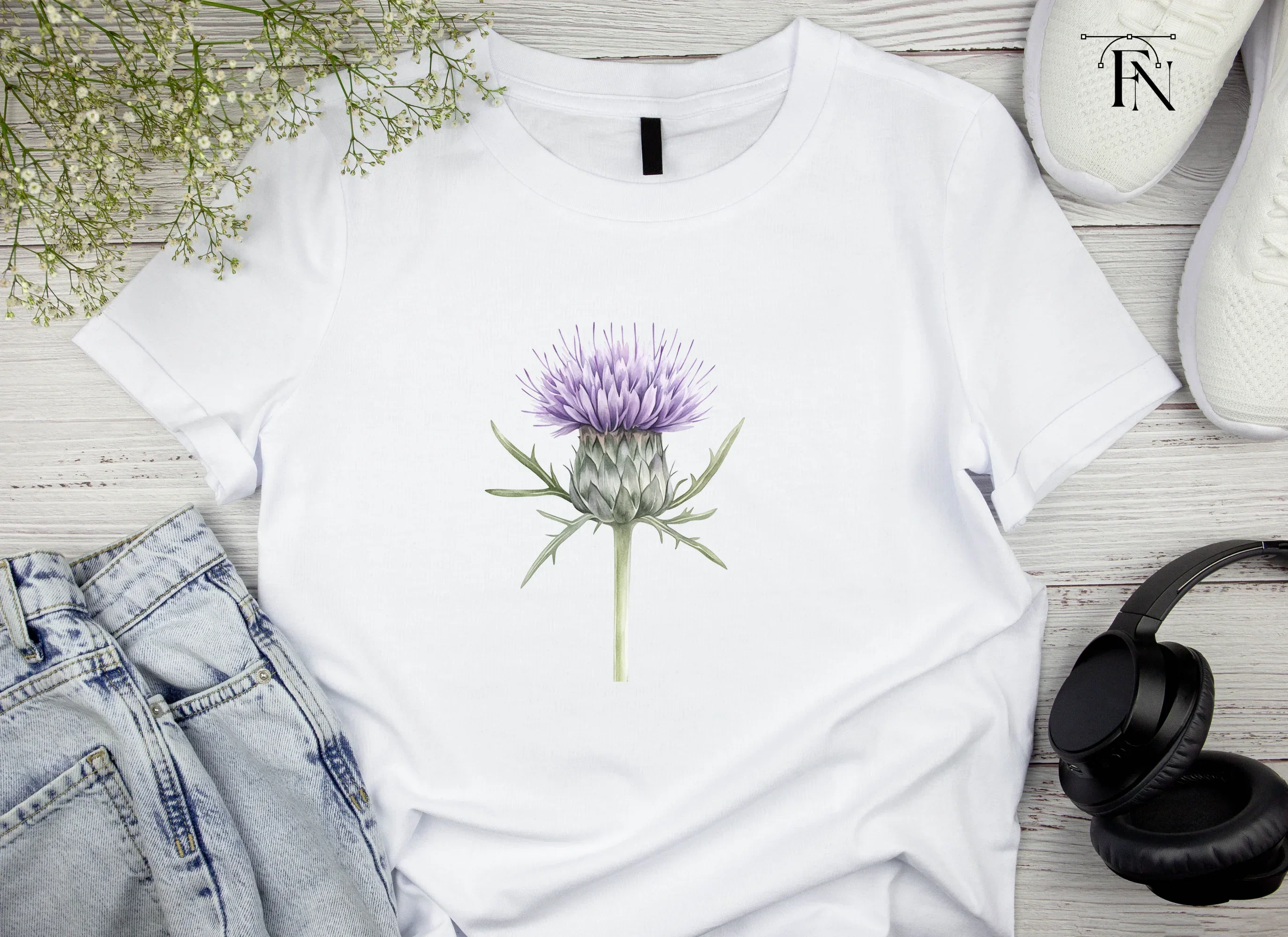 Elegant Thistle Bloom Clipart Bundle - Image 5