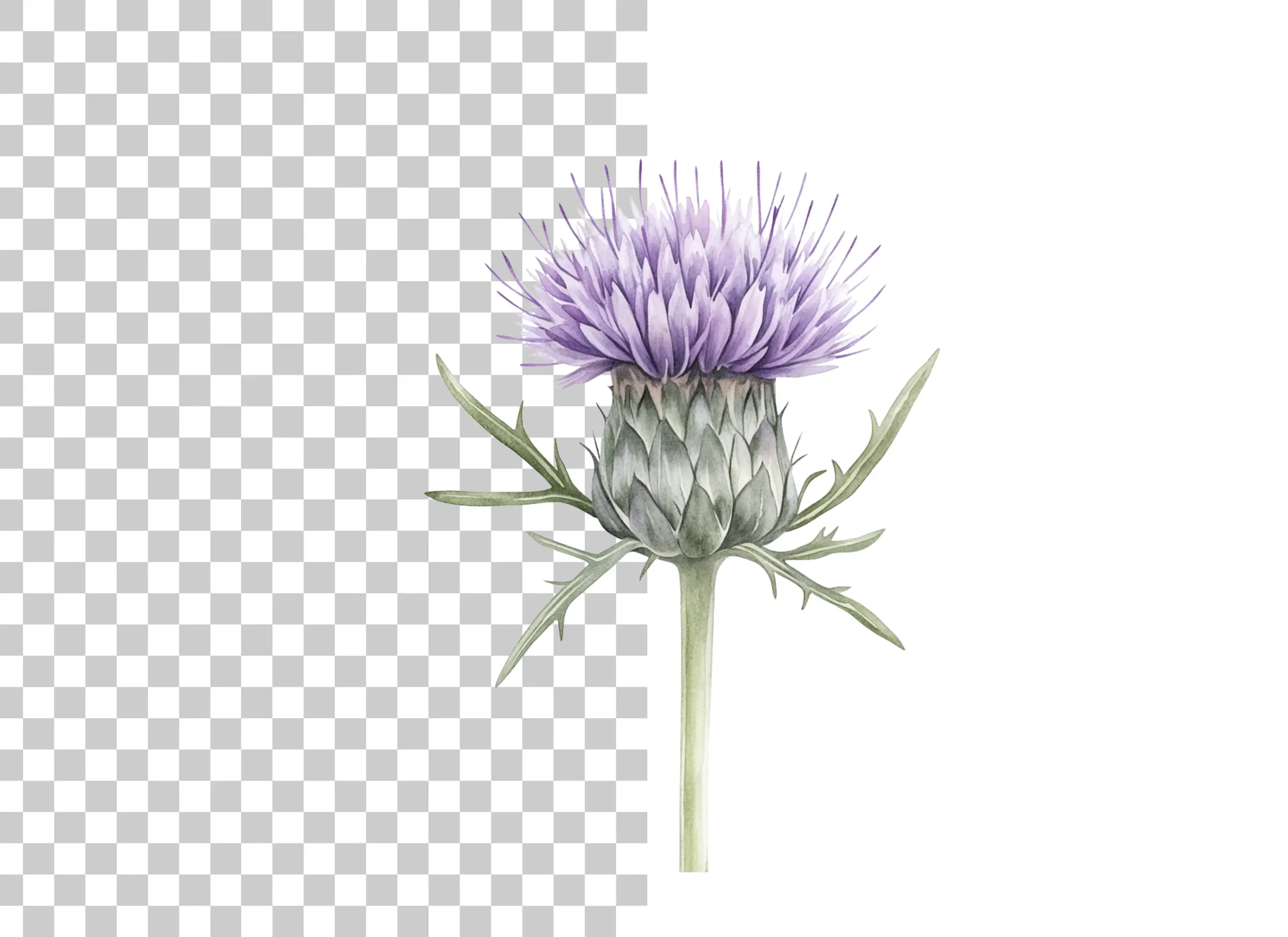 Elegant Thistle Bloom Clipart Bundle - Image 6