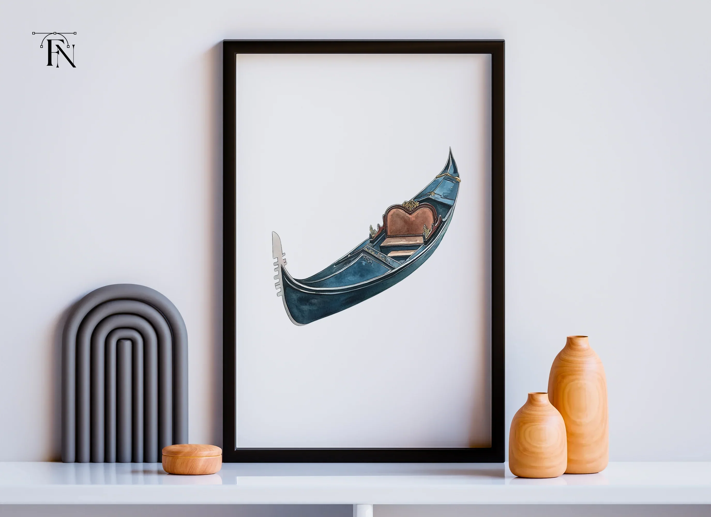 Elegant Venetian Gondola Clipart Bundle - Image 6