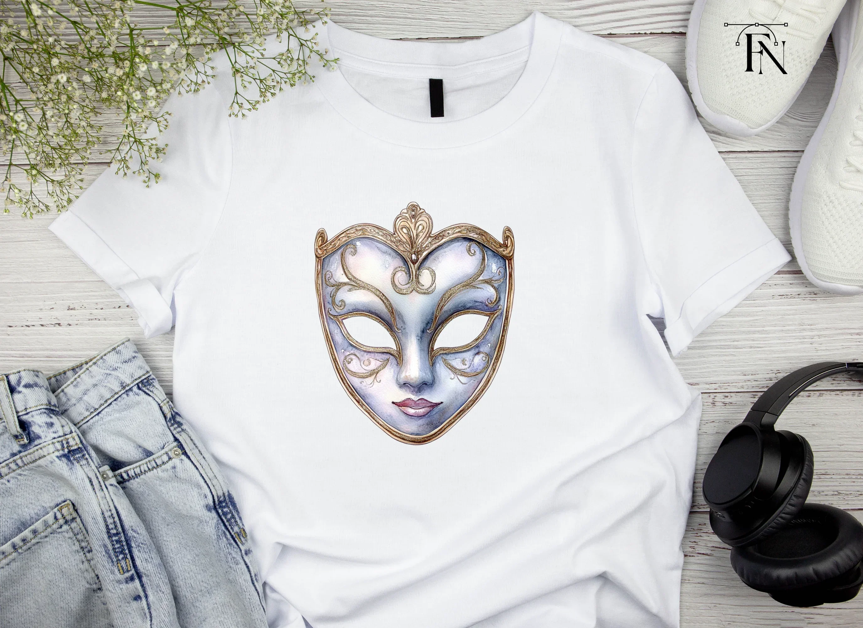 Elegant Venetian Mask Clipart Bundle - Image 4