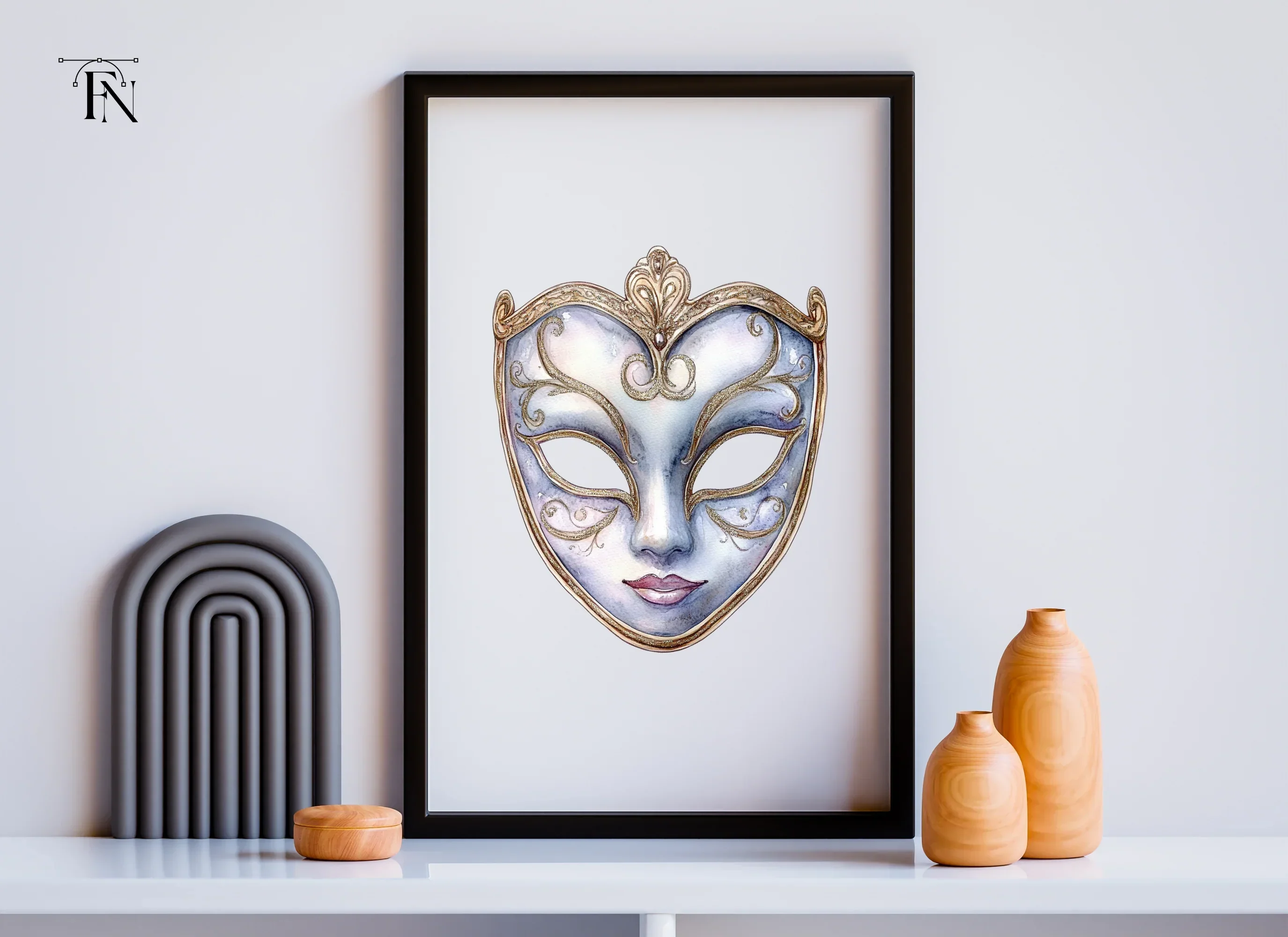 Elegant Venetian Mask Clipart Bundle - Image 6