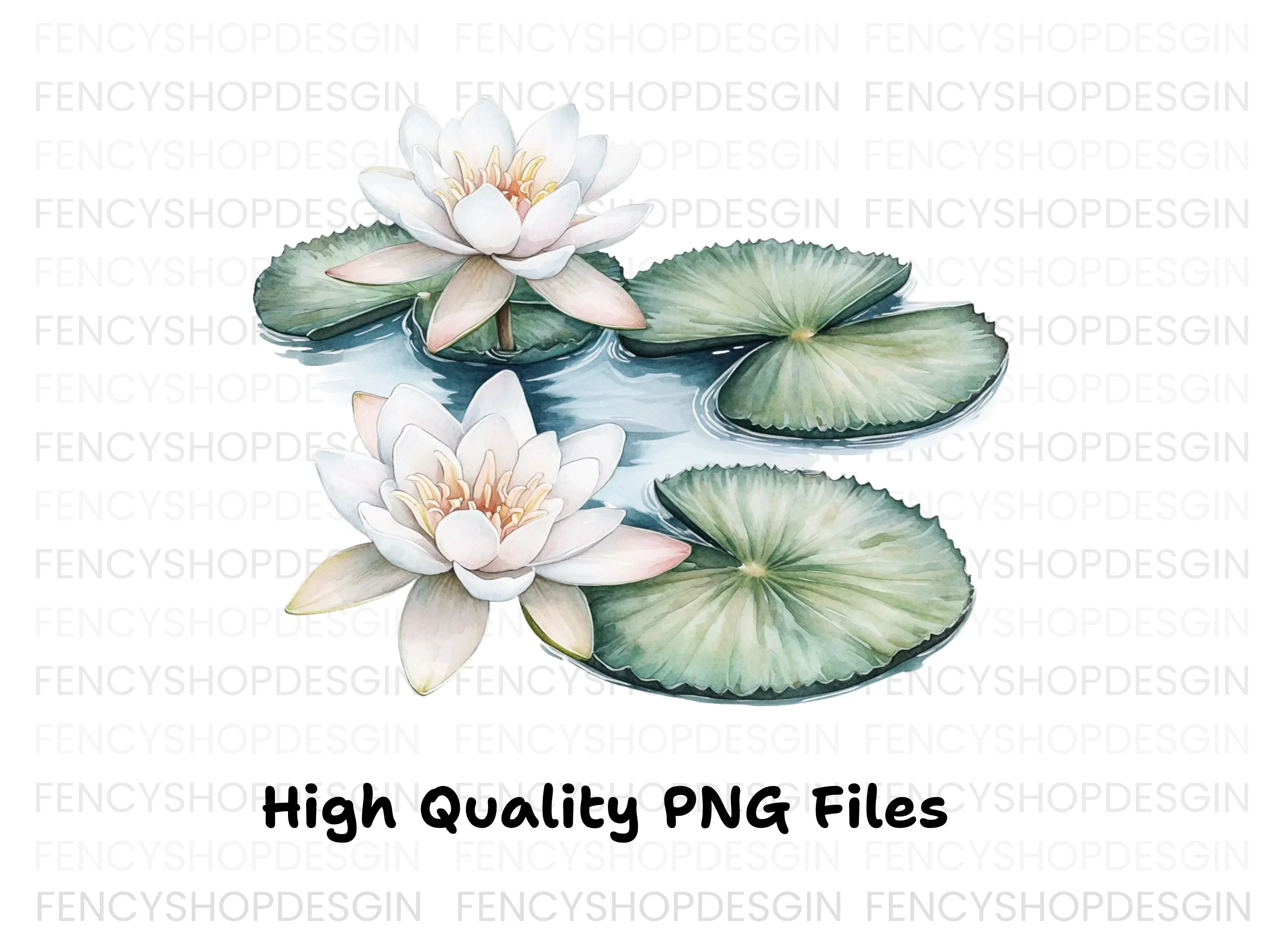 Elegant Water Lily Clipart Bundle - Image 2
