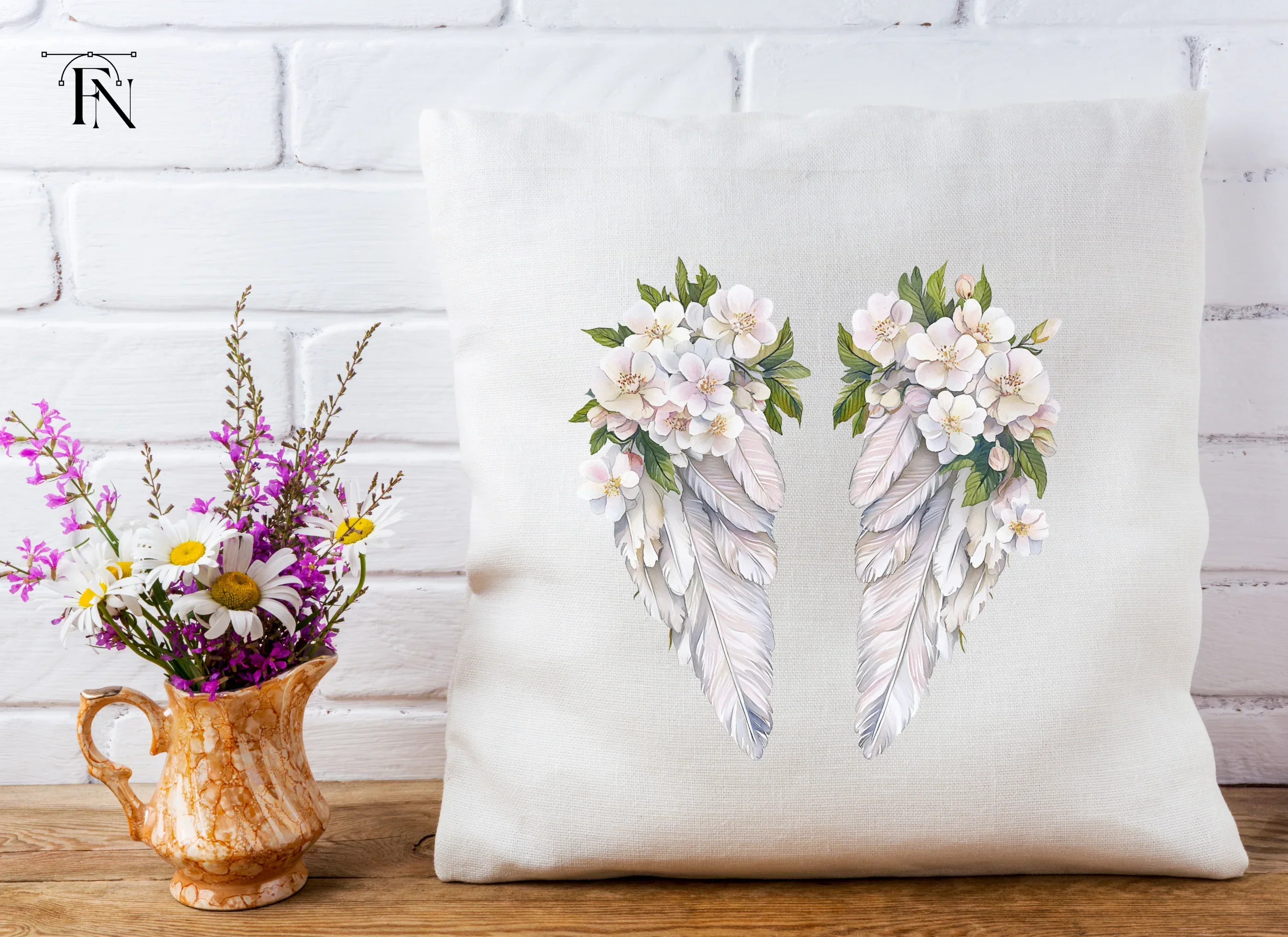 Elegant White Feather Angel Wings Clipart Bundle - Image 3