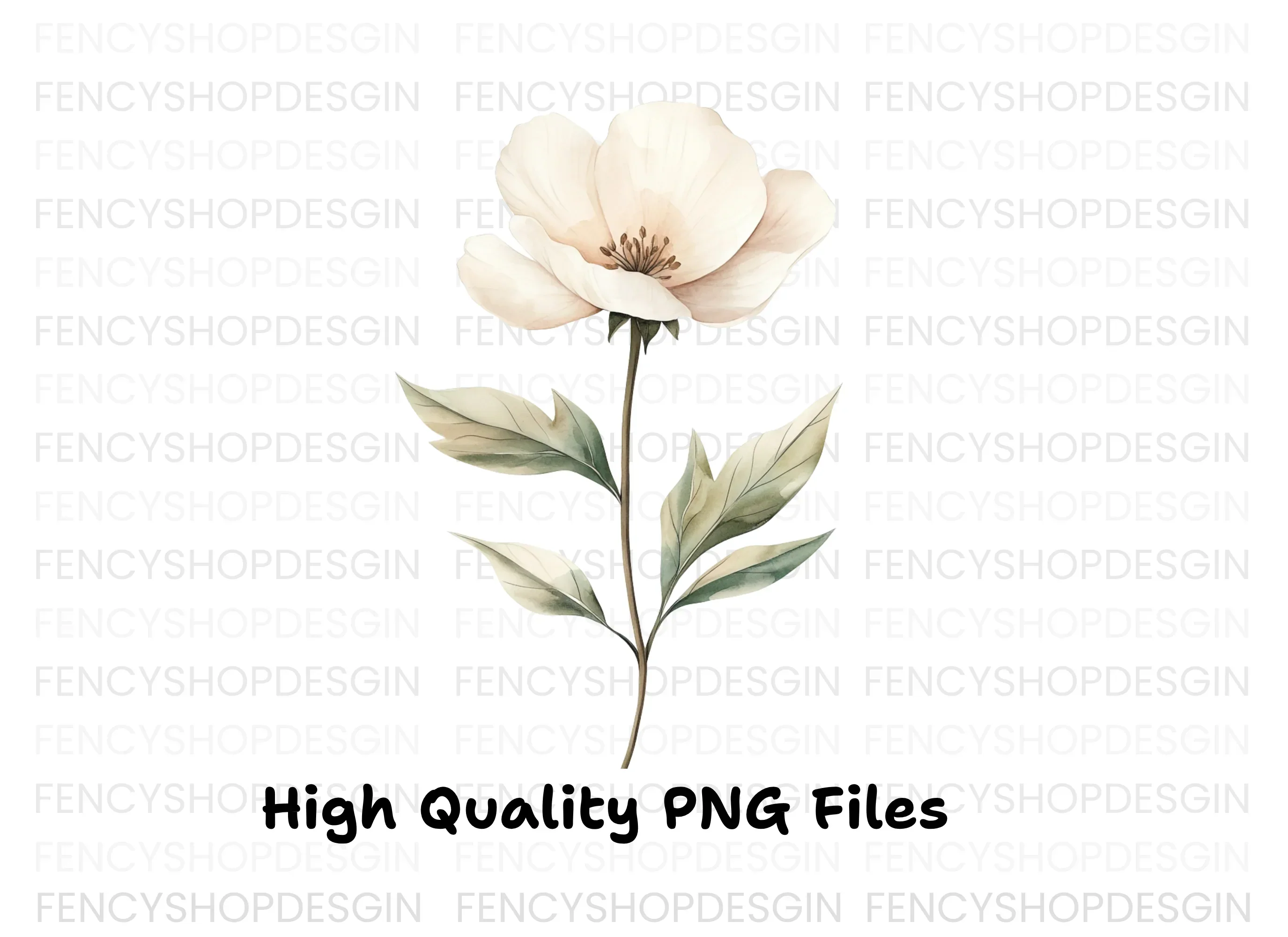 Elegant White Floral Clipart Bundle - Image 2