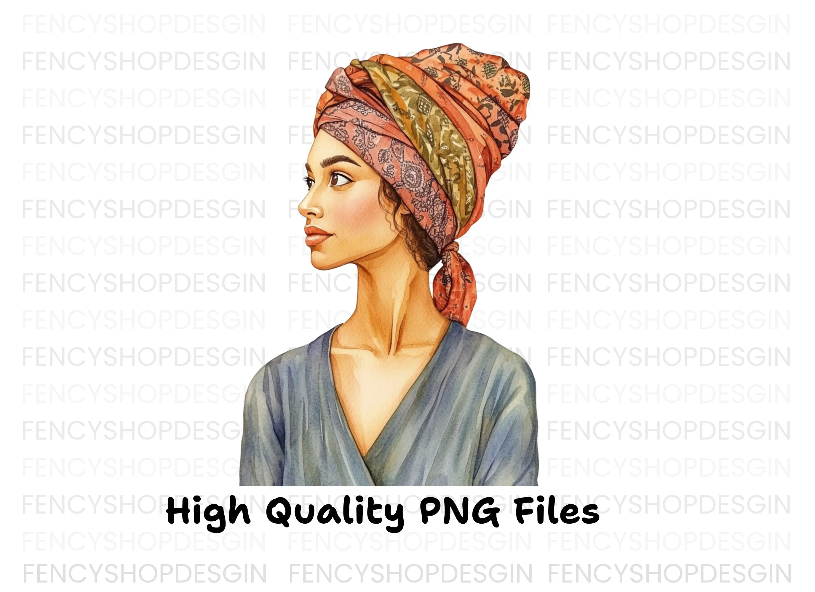 Elegant Women in Turban Clipart Bundle - Image 2