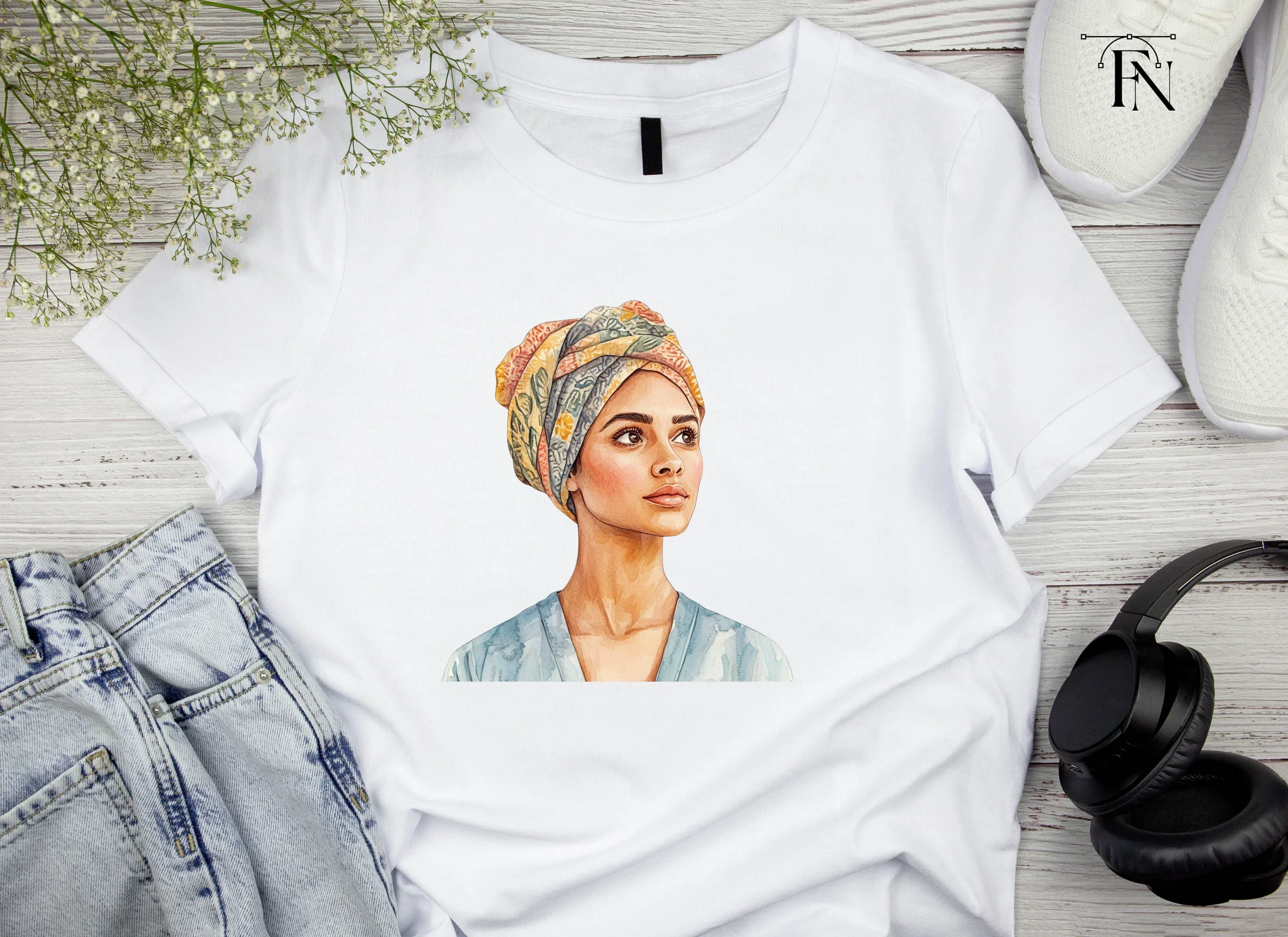 Elegant Women in Turban Clipart Bundle - Image 5
