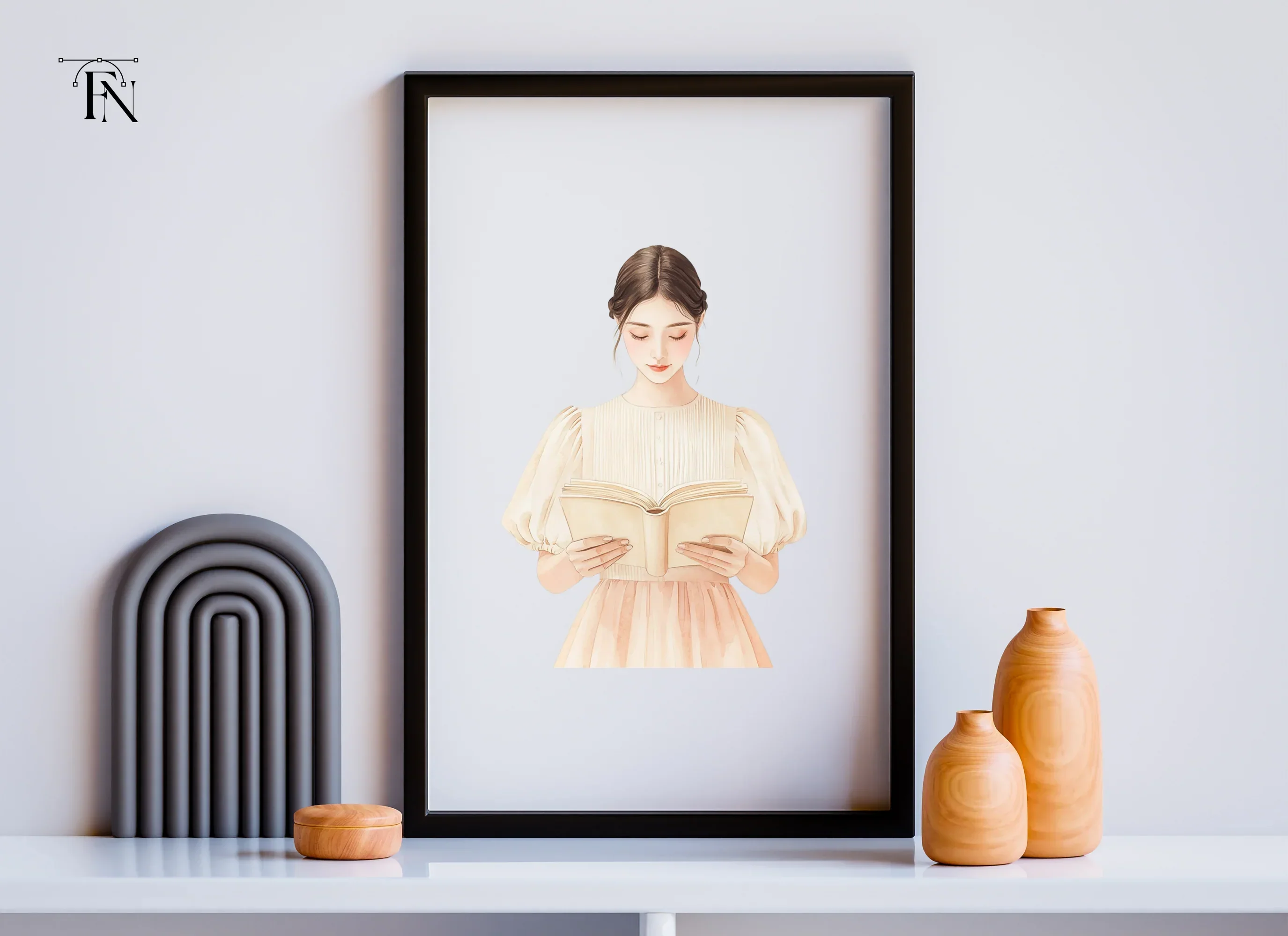 Elegant Women Reading Clipart Bundle - Image 7