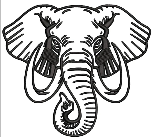 Elephant Embroidery Design