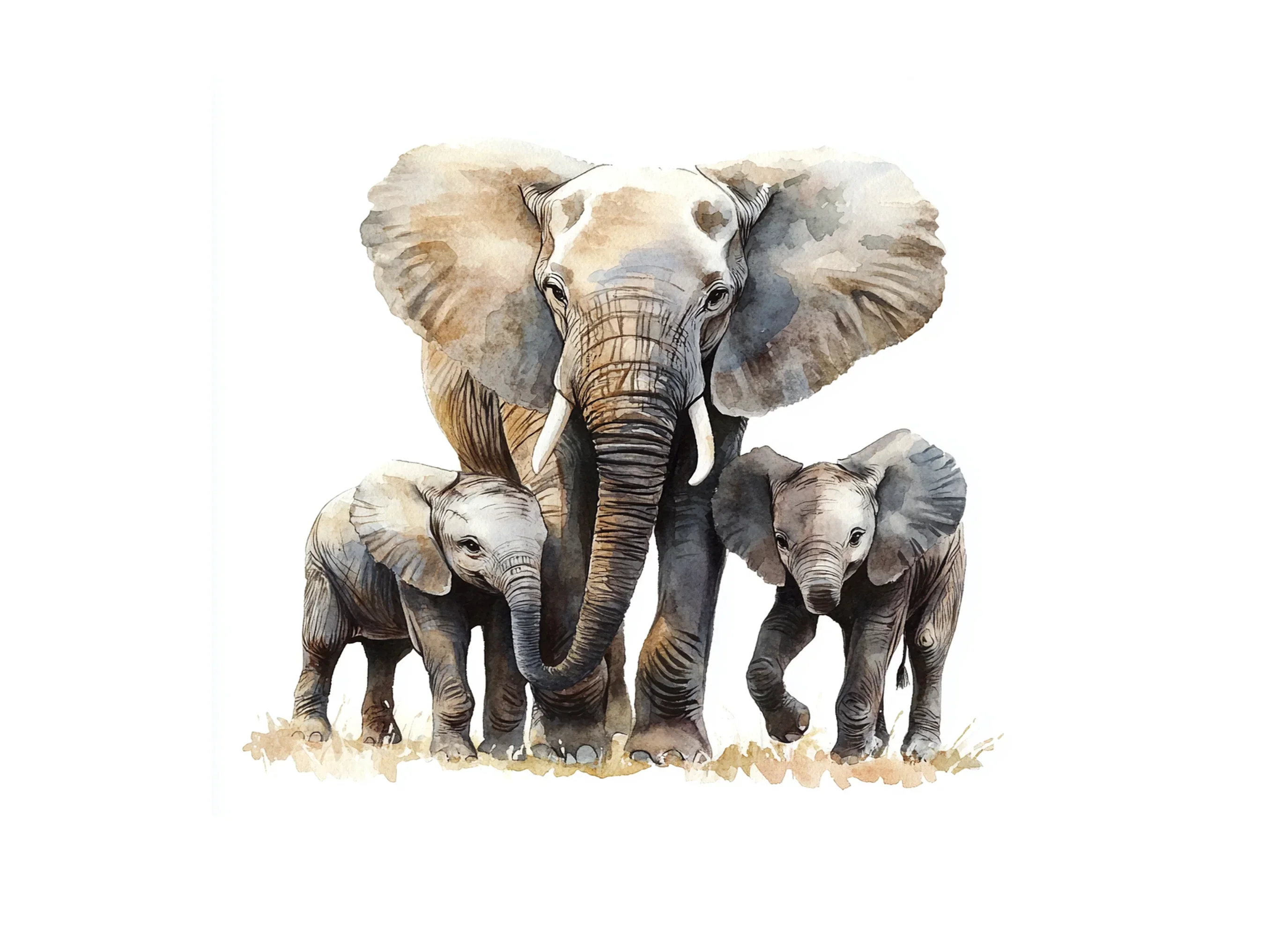 Elephant Family Clipart Bundle - Image 3