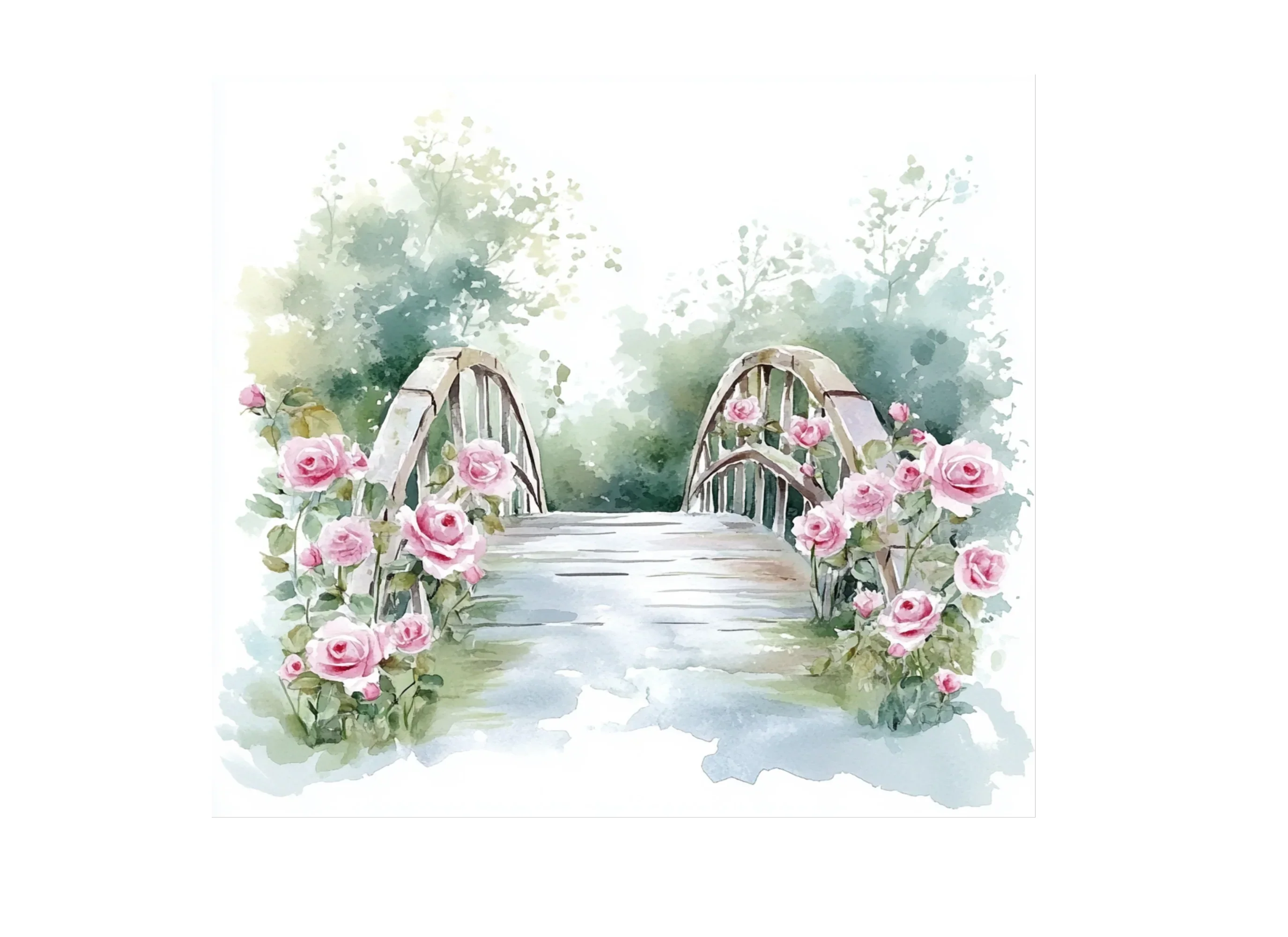 Enchanted Garden Bridge Clipart Bundle - Image 3