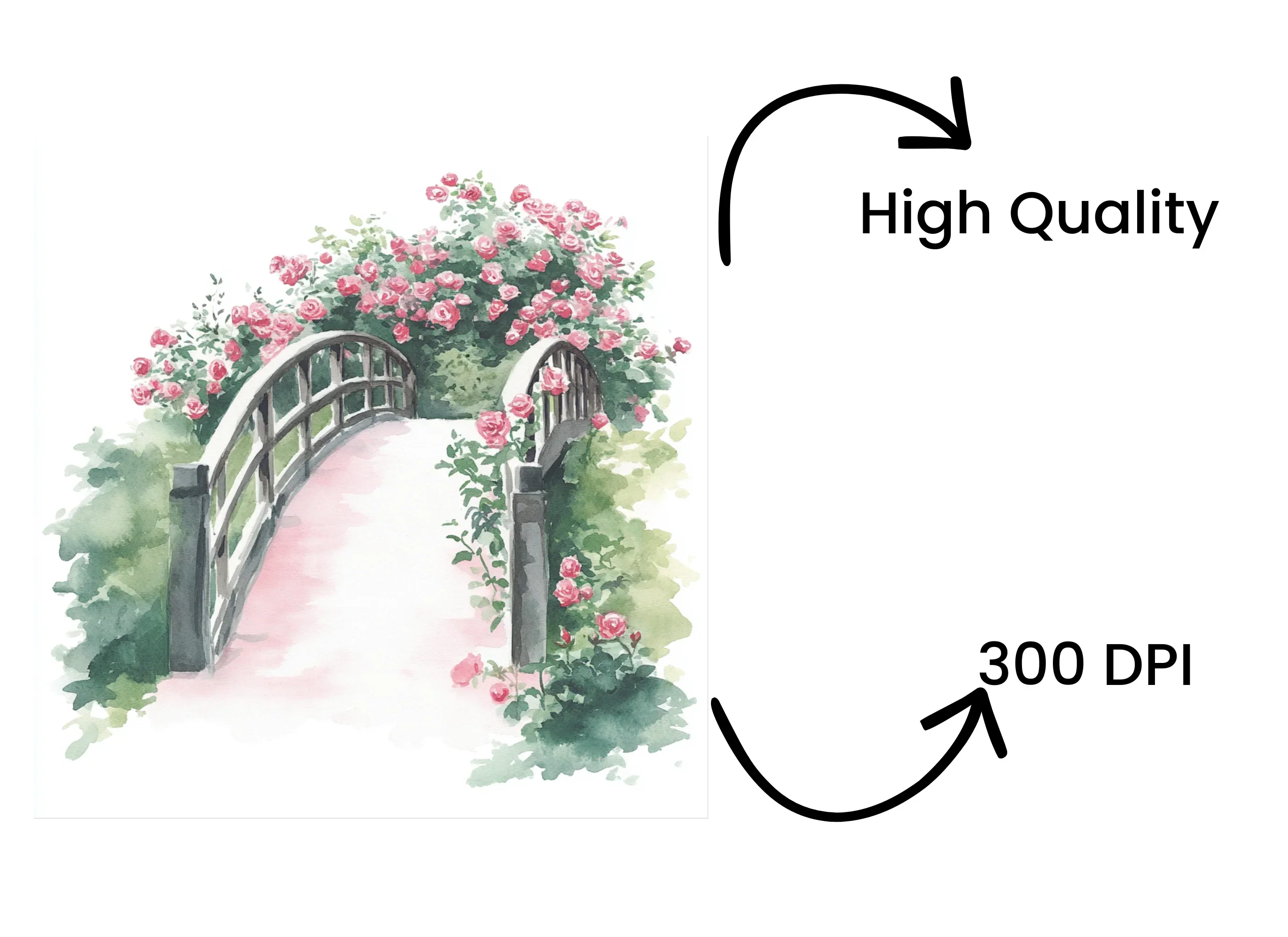 Enchanted Garden Bridge Clipart Bundle - Image 4