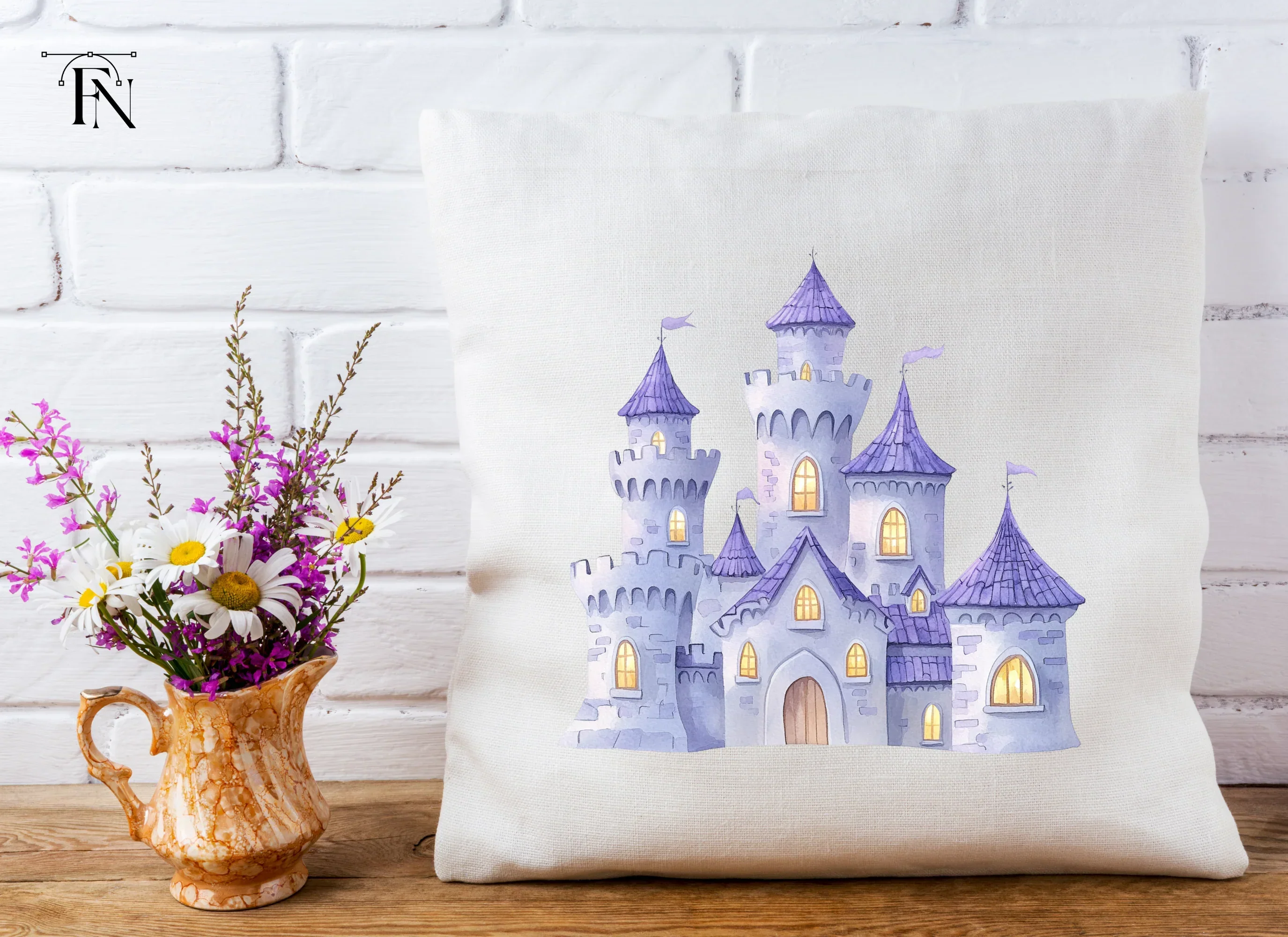 Enchanted Purple Castle Clipart Bundle - Image 4