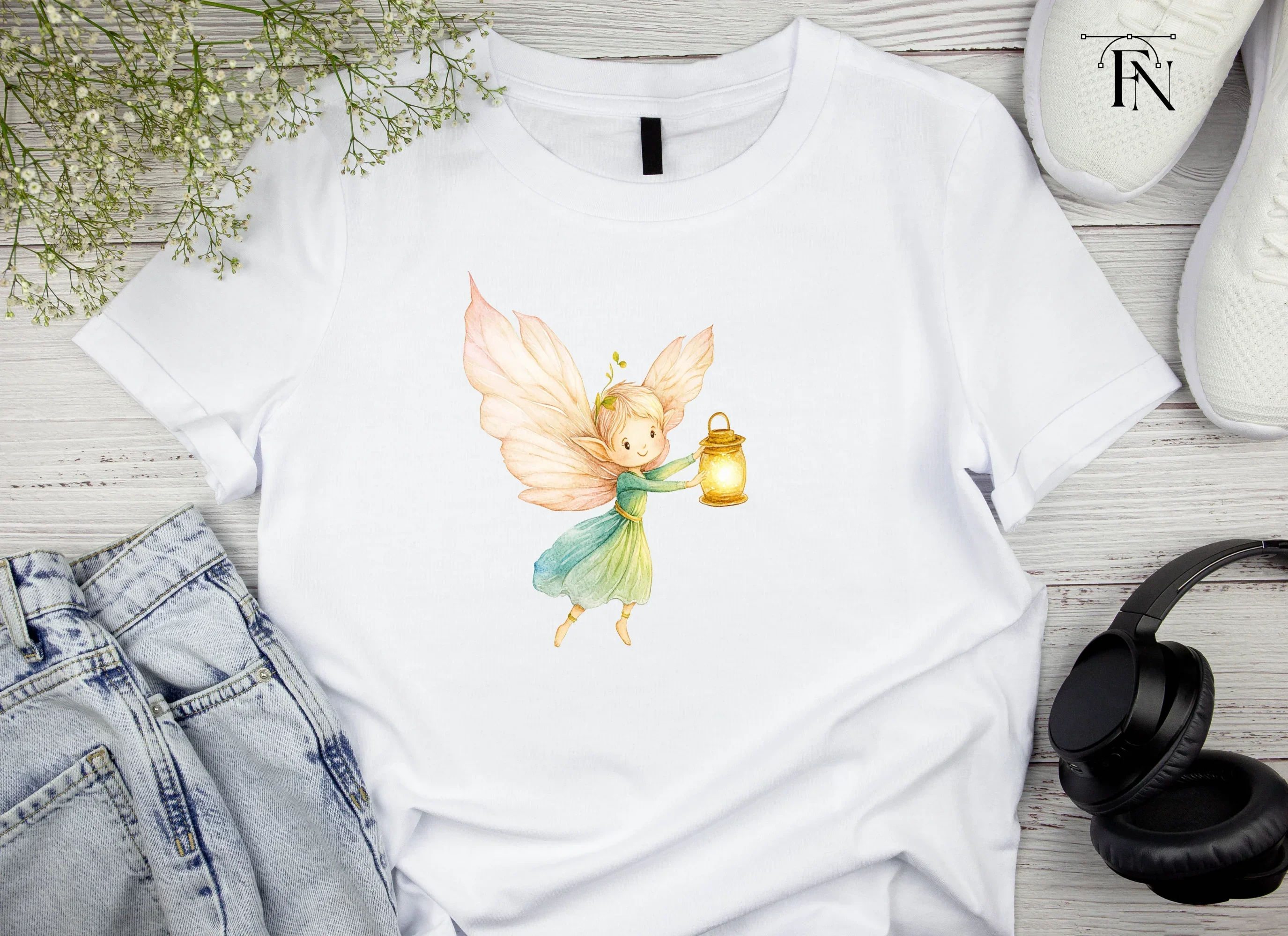 Enchanting Fairy with Glowing Lantern Clipart Bundle - Image 4