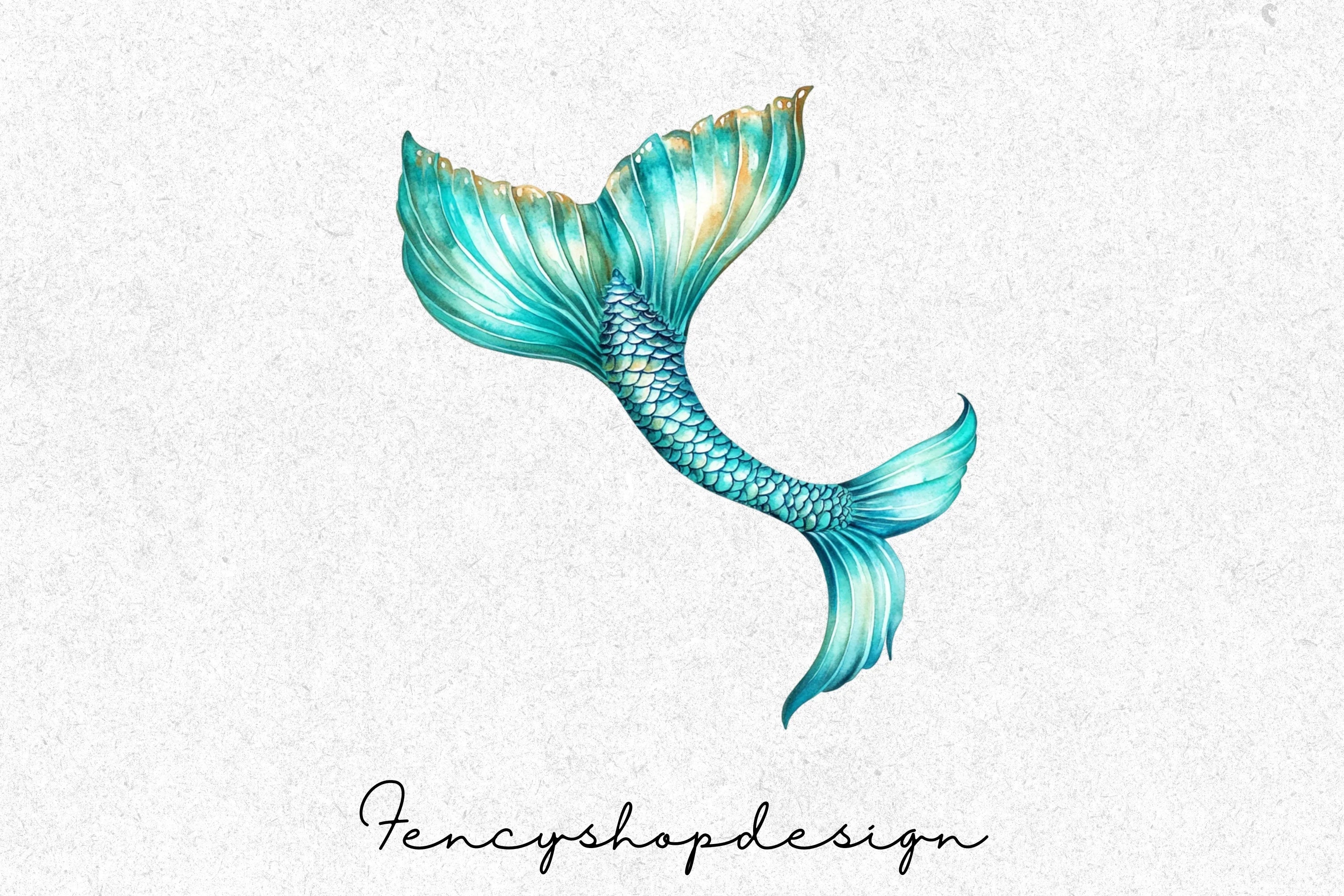 Enchanting Mermaid Tails Clipart Bundle - Image 3