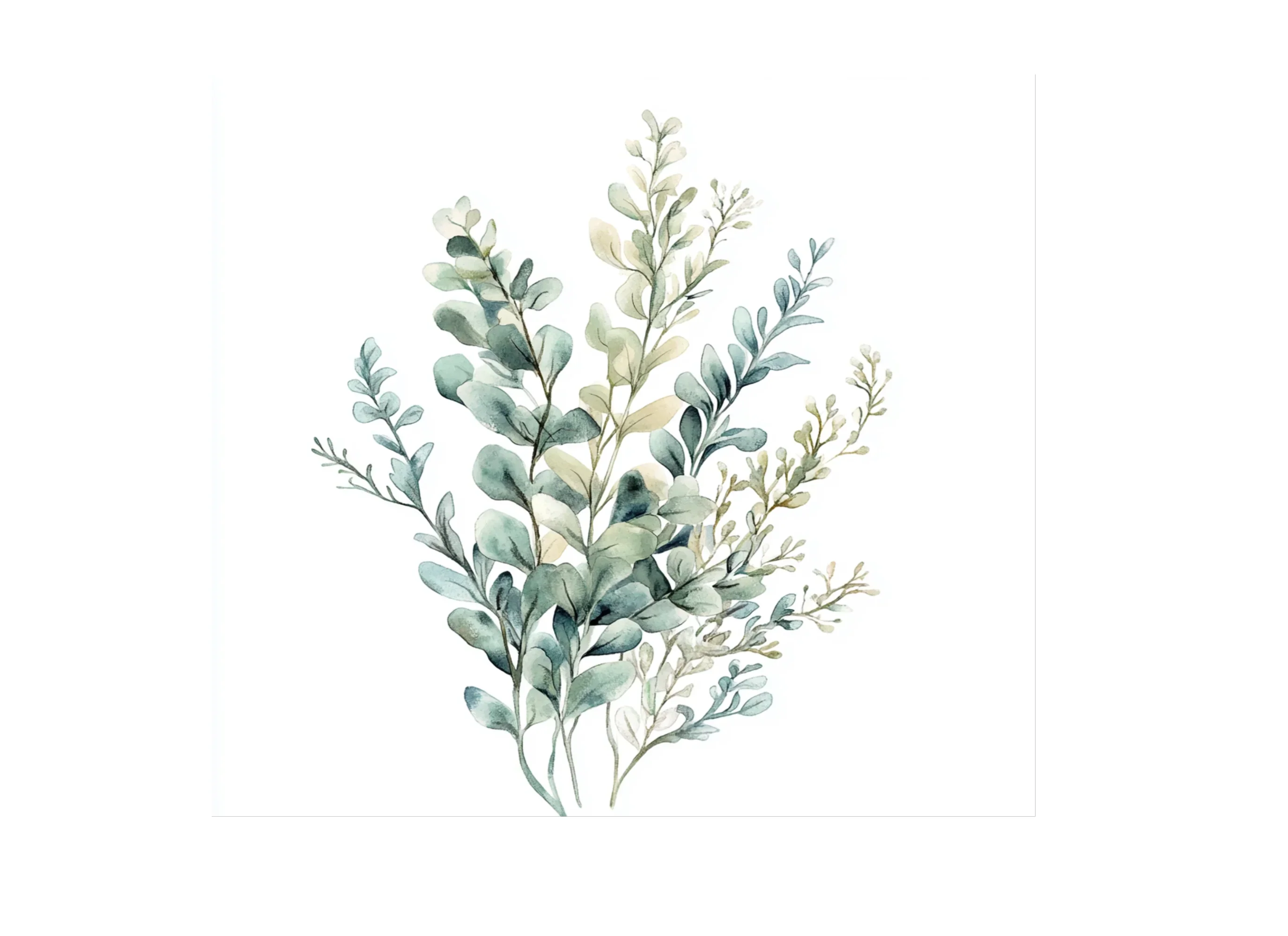 Eucalyptus and Sage Green Leaf Clipart Bundle - Image 3