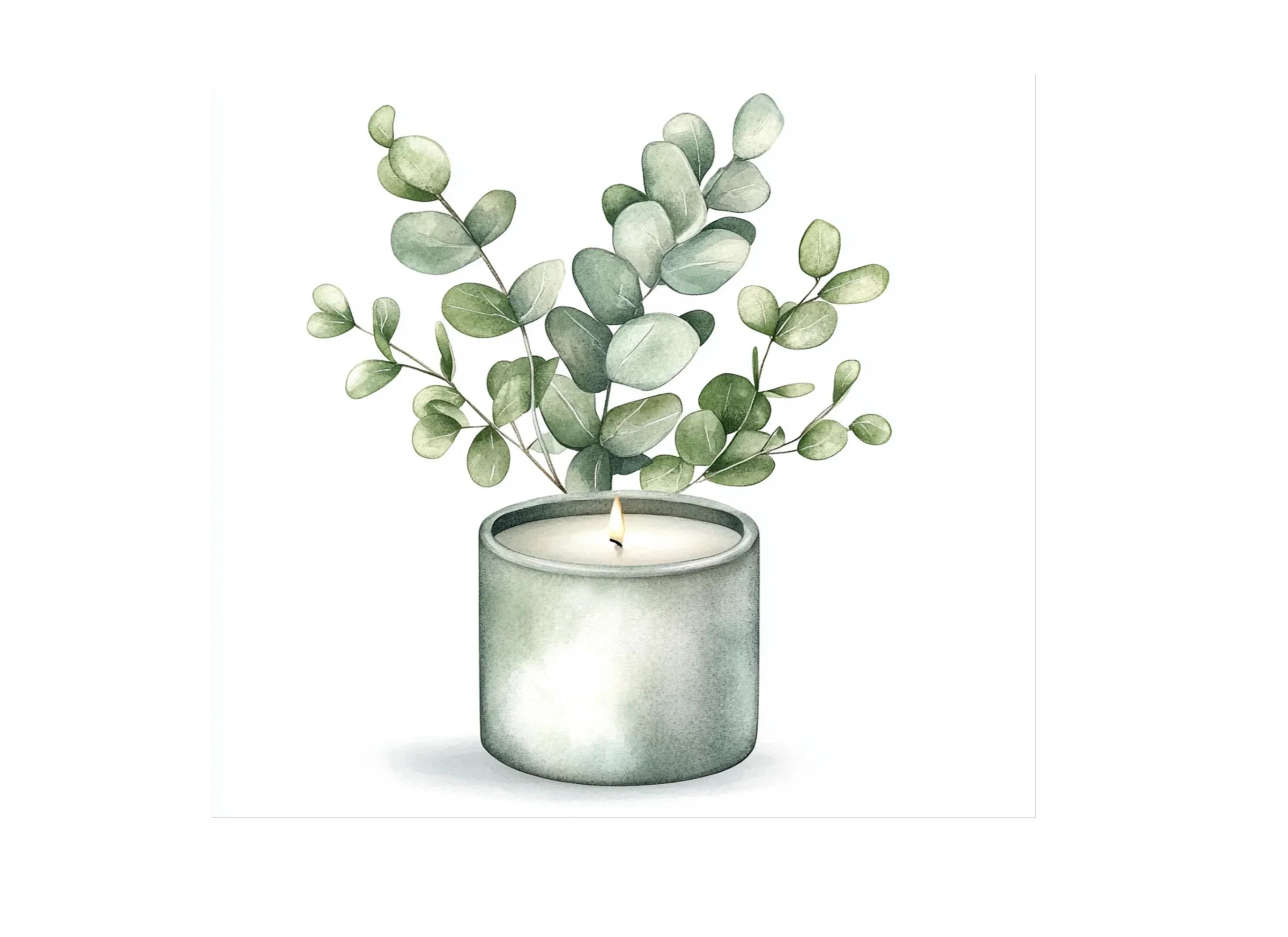 Eucalyptus Candle Clipart Bundle - Image 2
