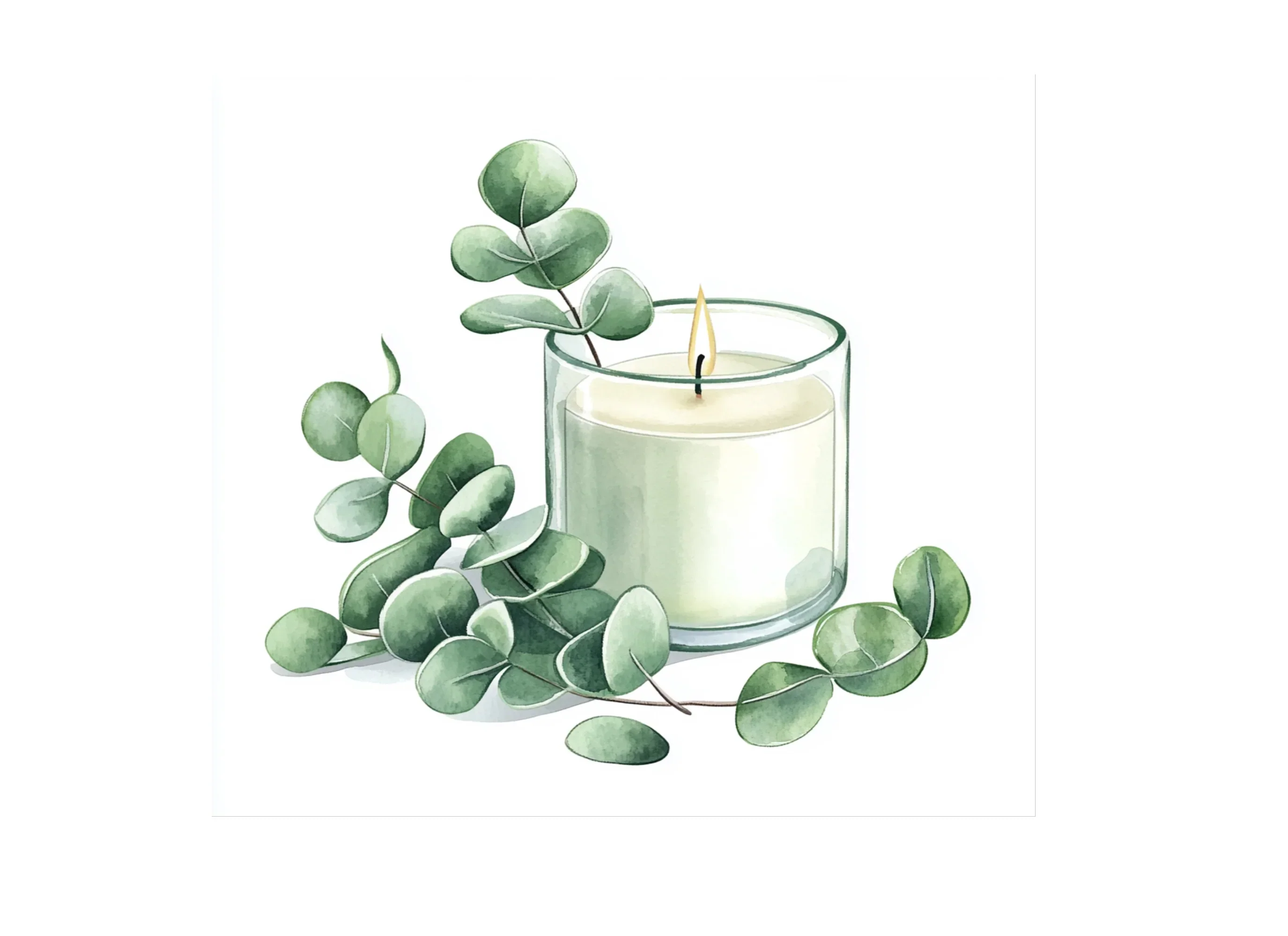 Eucalyptus Candle Clipart Bundle - Image 2